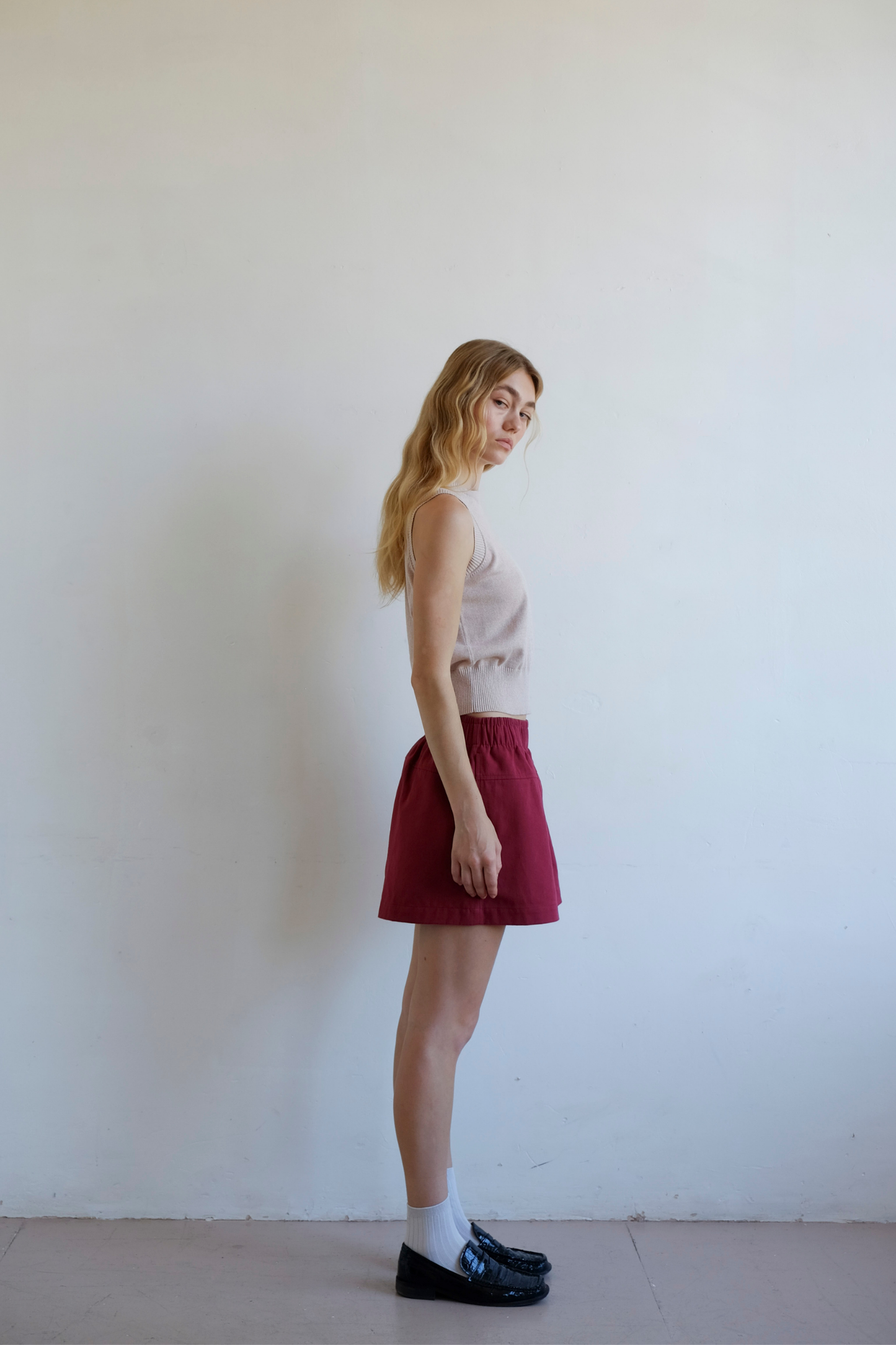 Whimsy Cotton Vest - Pink Beige