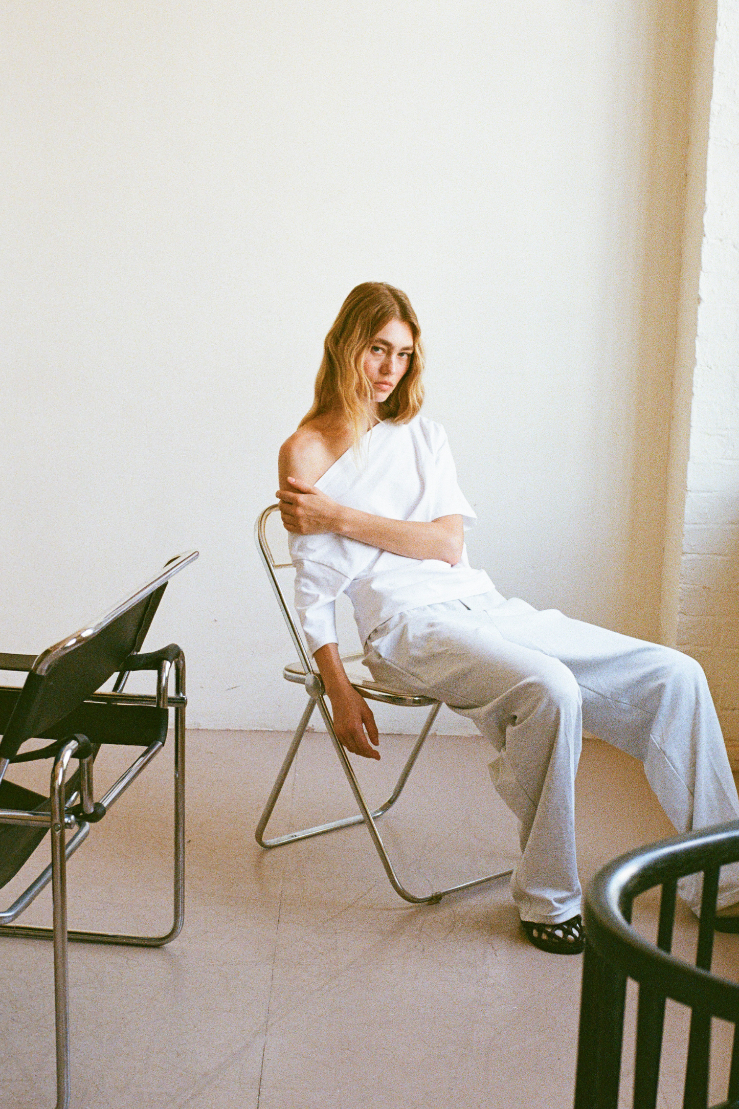 Asymmetrical Top - White