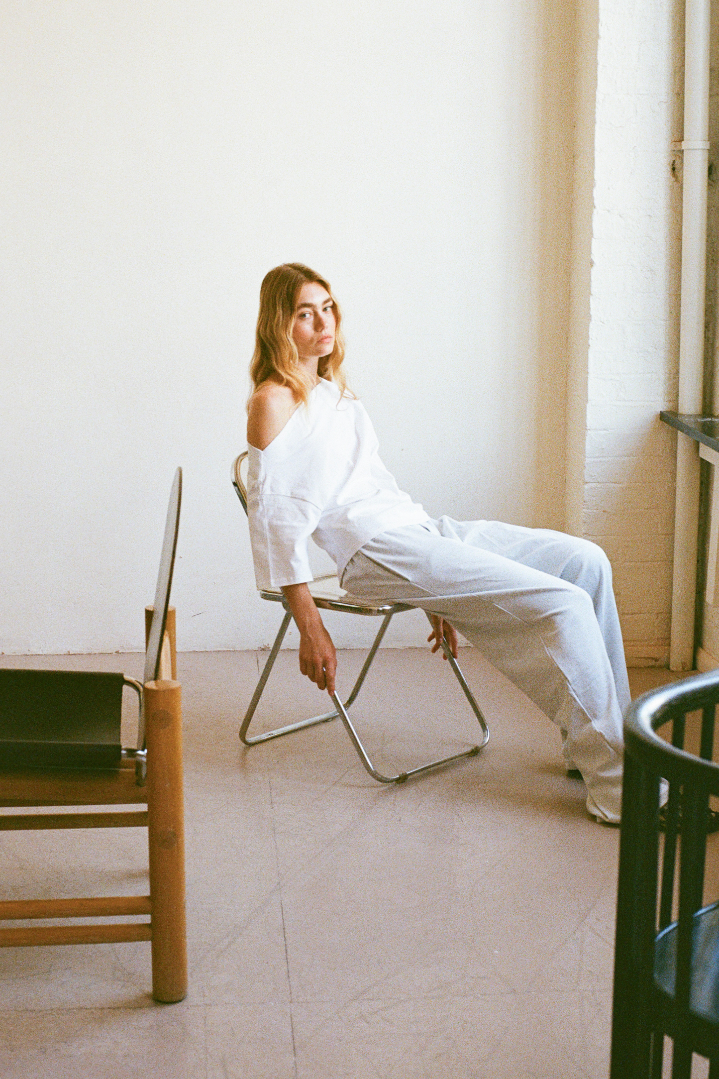 Asymmetrical Top - White