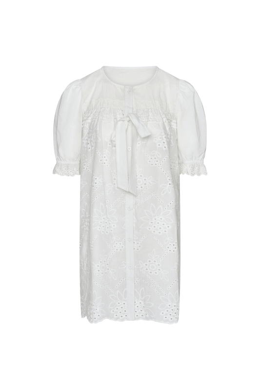 Afternoon Swim Puff Sleeve Dress - Broderie