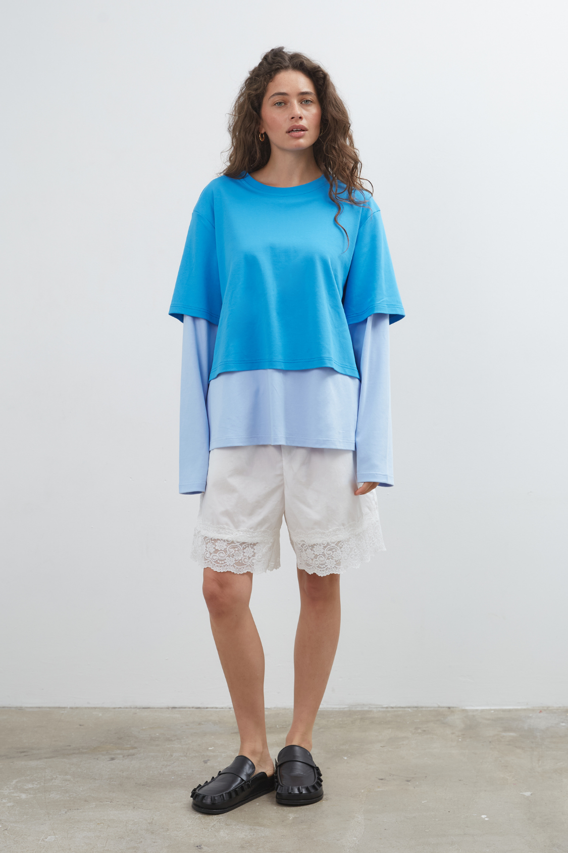 Blue Crush LS Tee - Bright Blue