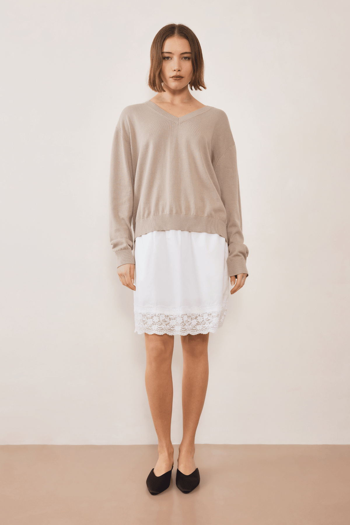 Night Night Lace Skirt - White