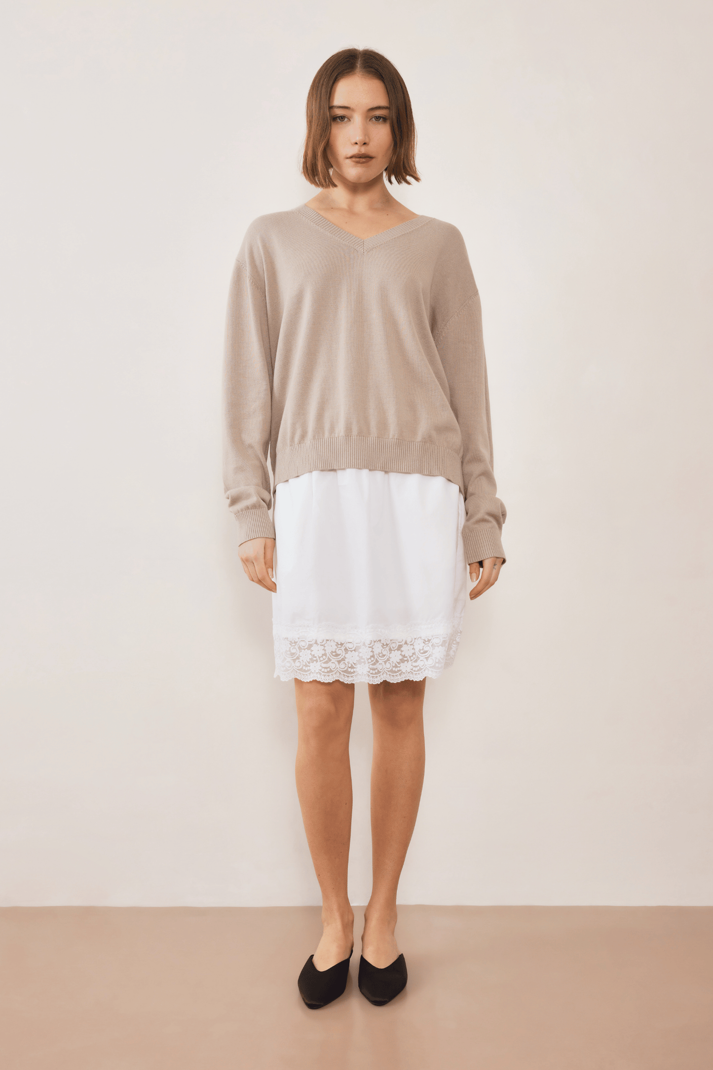Studio Cotton V-Neck - Gauze