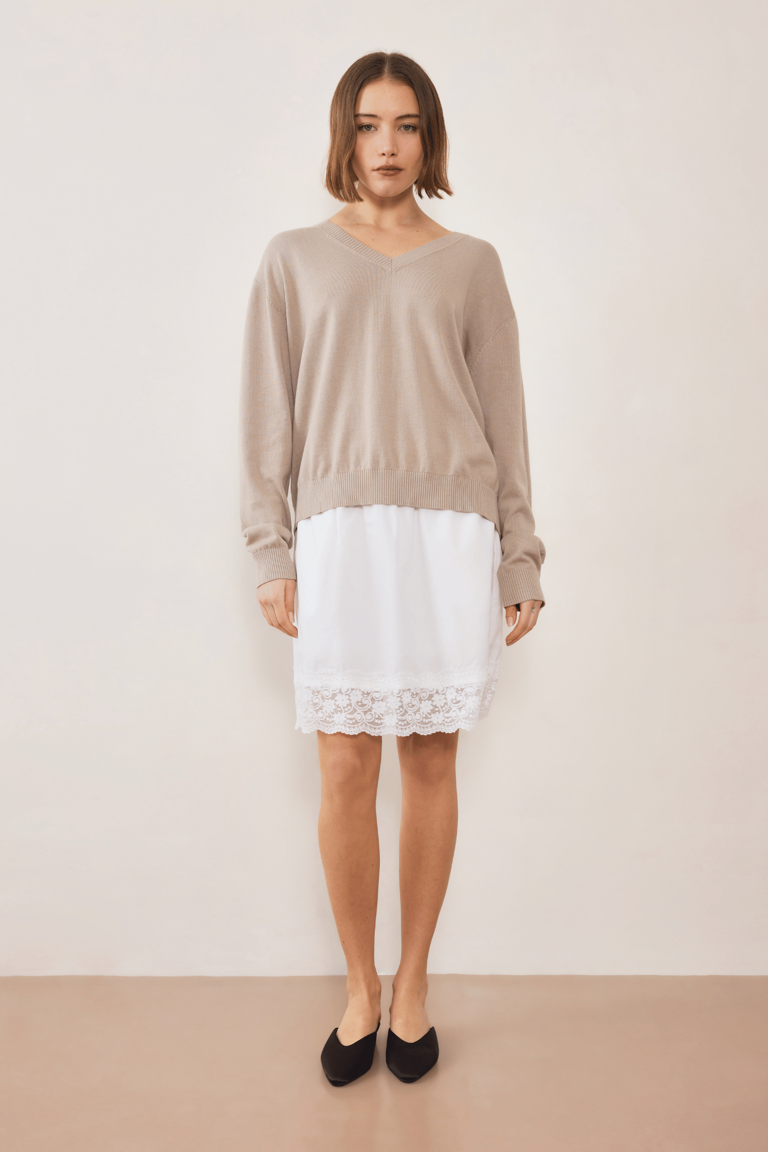 Studio Cotton V-Neck - Gauze