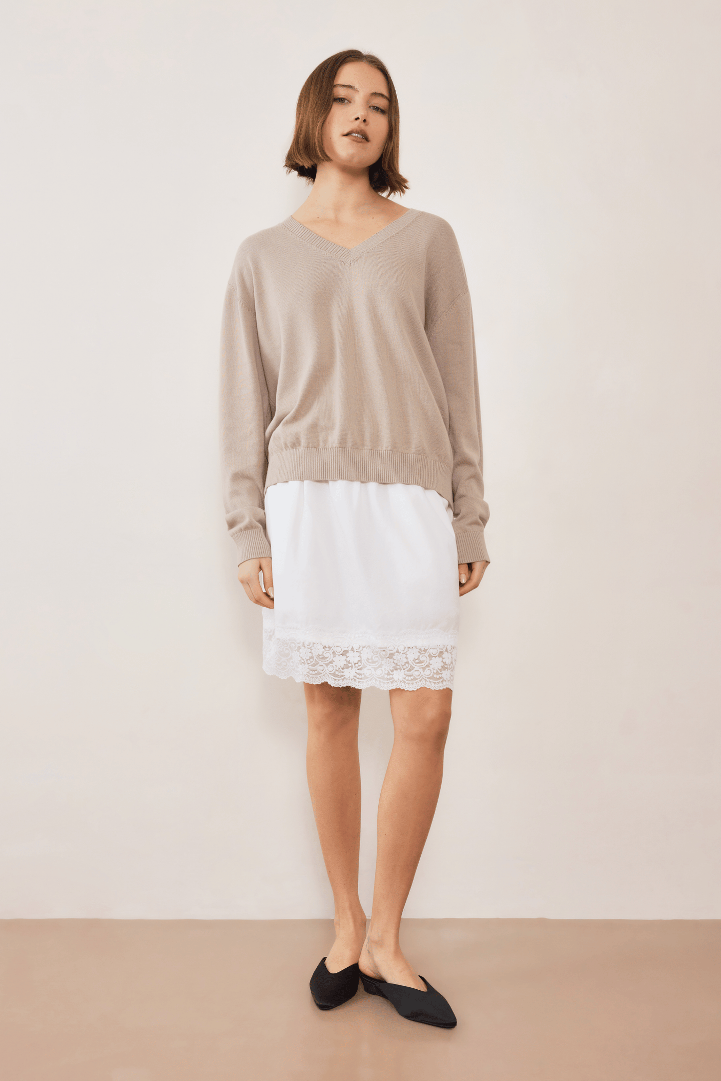Studio Cotton V-Neck - Gauze