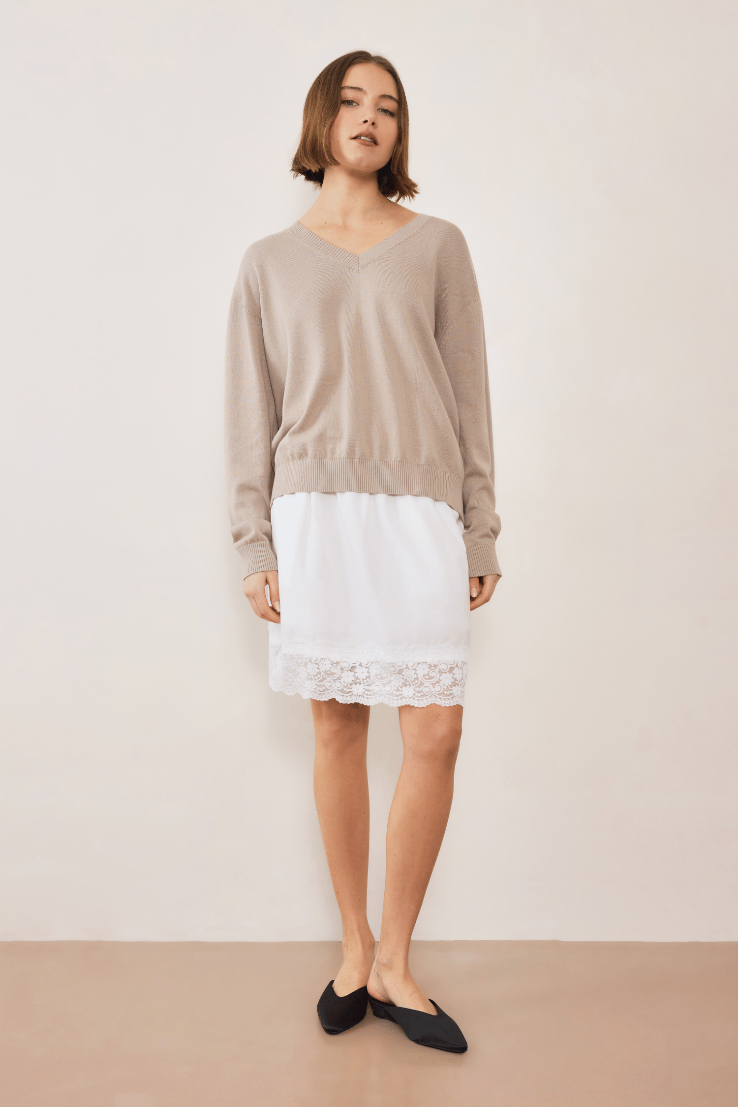 Studio Cotton V-Neck - Gauze