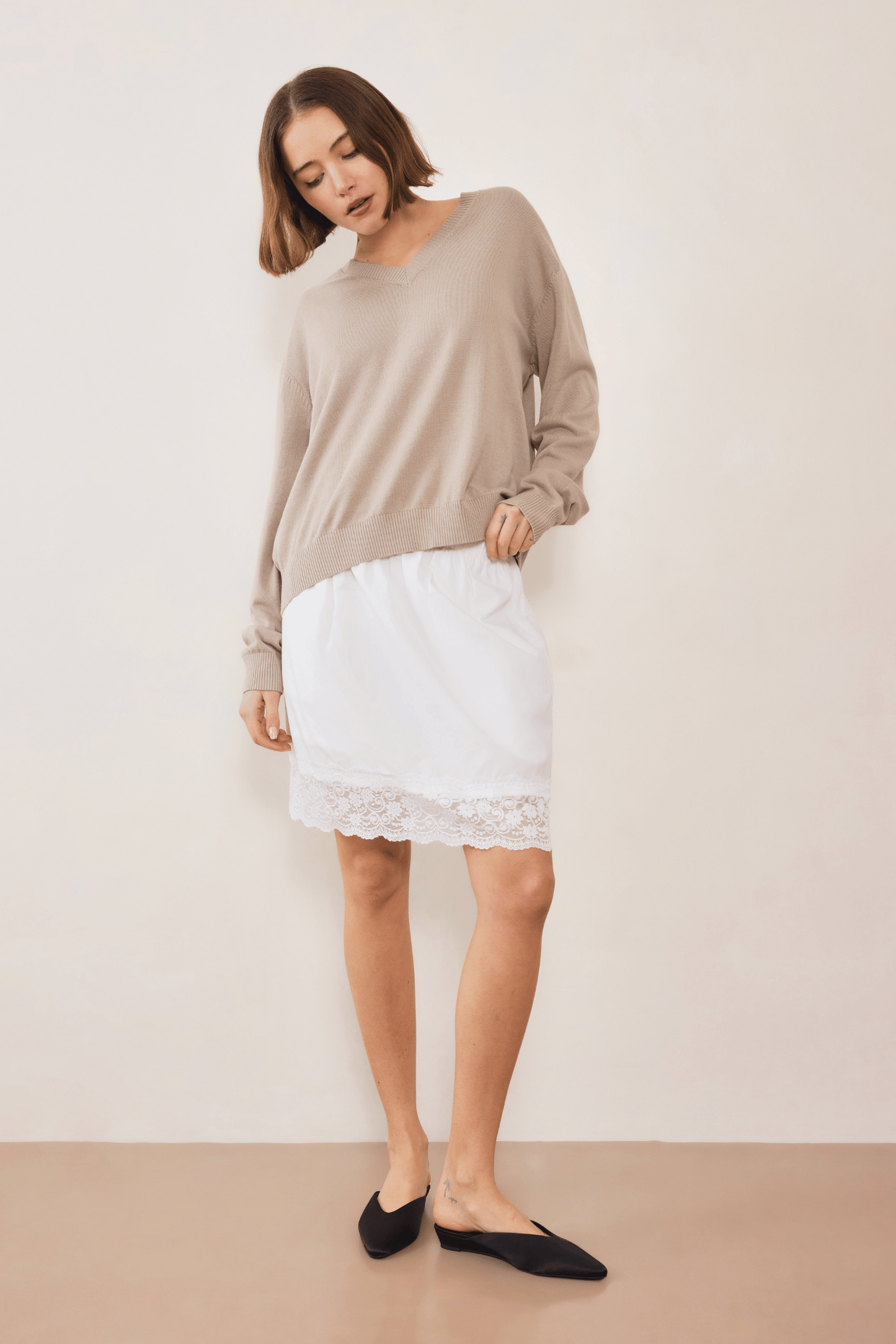 Studio Cotton V-Neck - Gauze