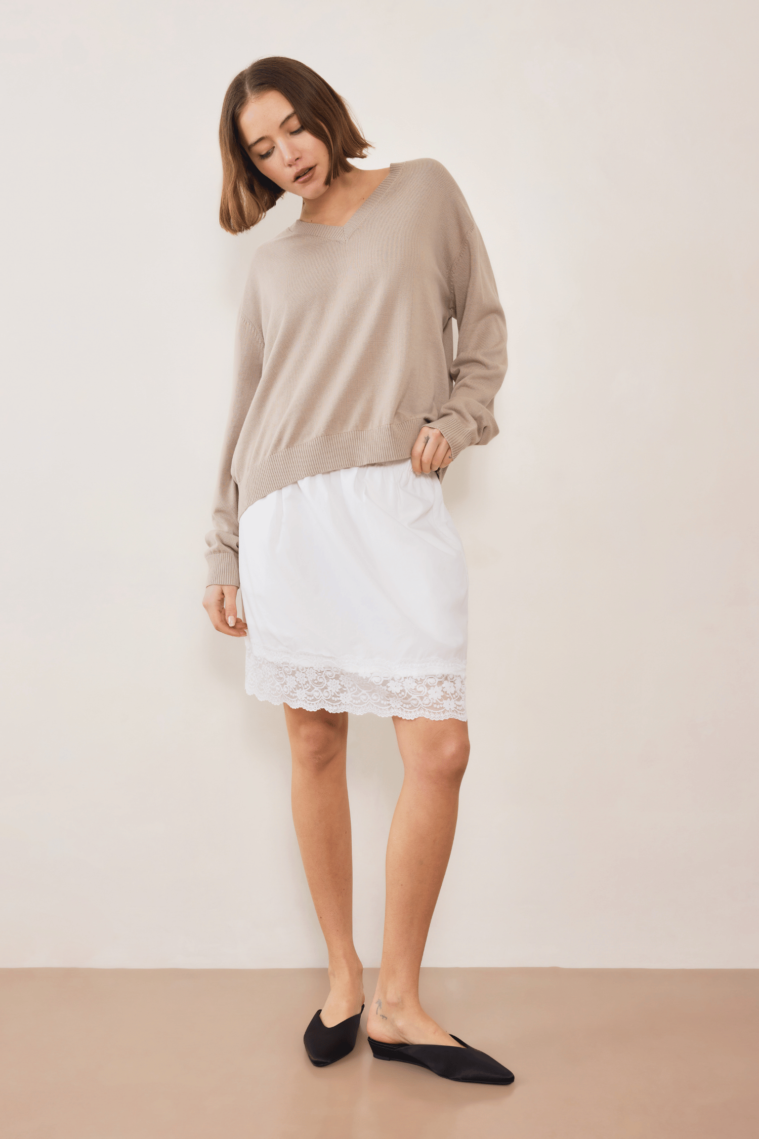 Studio Cotton V-Neck - Gauze