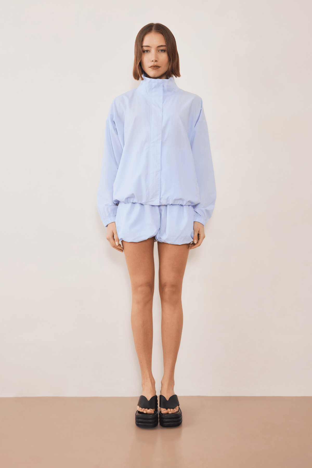 Evie Lace Jacquard Mini Shorts - White