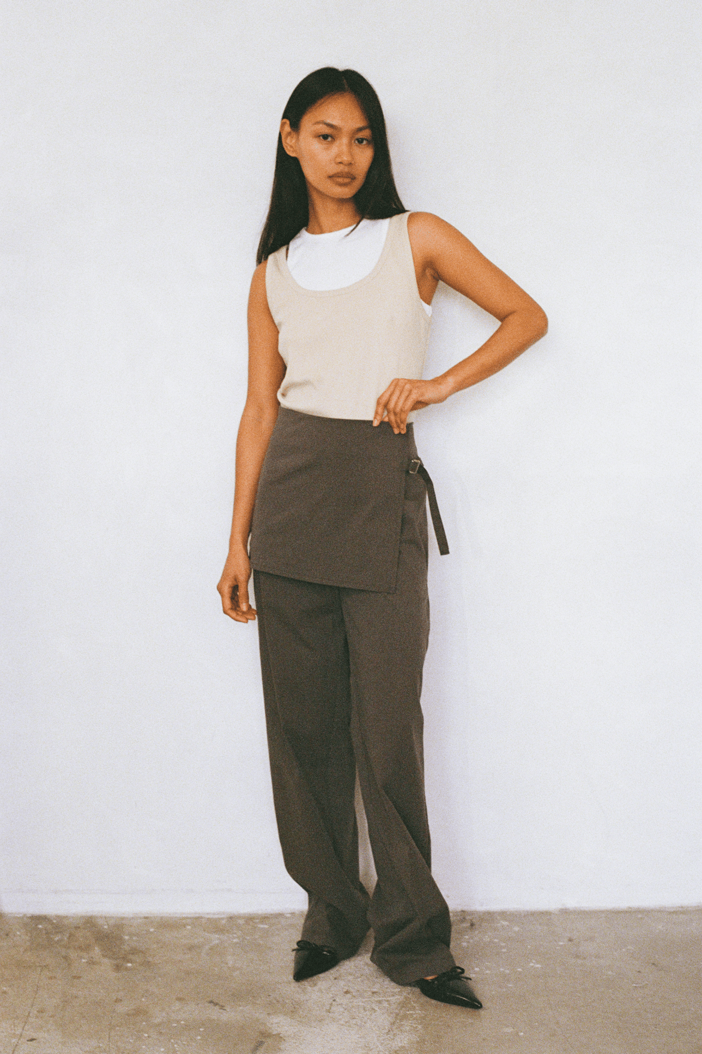 Millie Double Layer Tank - Sand