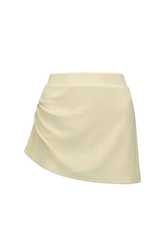 Terry Ruched Skirt - Butter