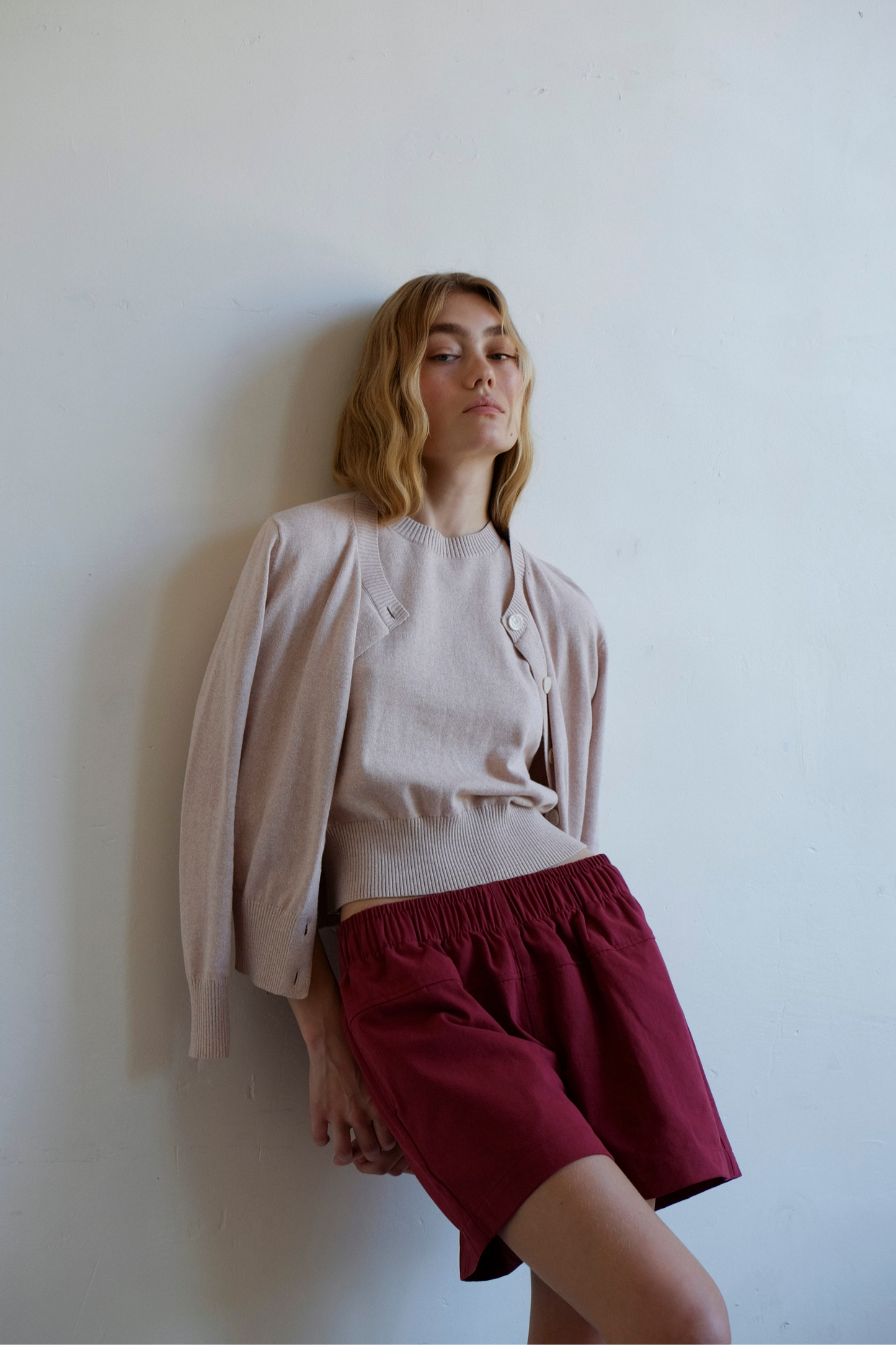 Whimsy Cotton Vest - Pink Beige