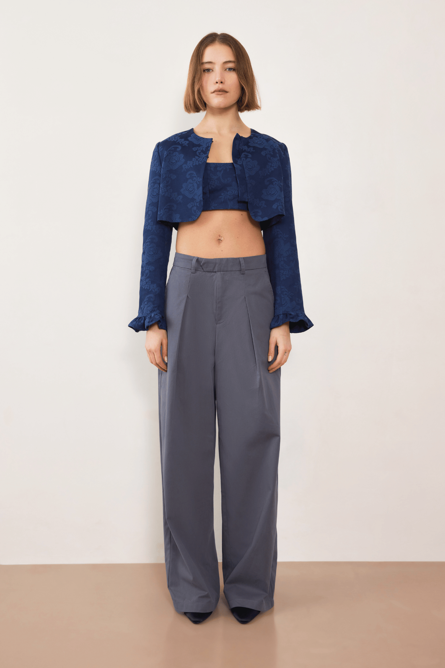 Esme Jacquard Bolero - Navy
