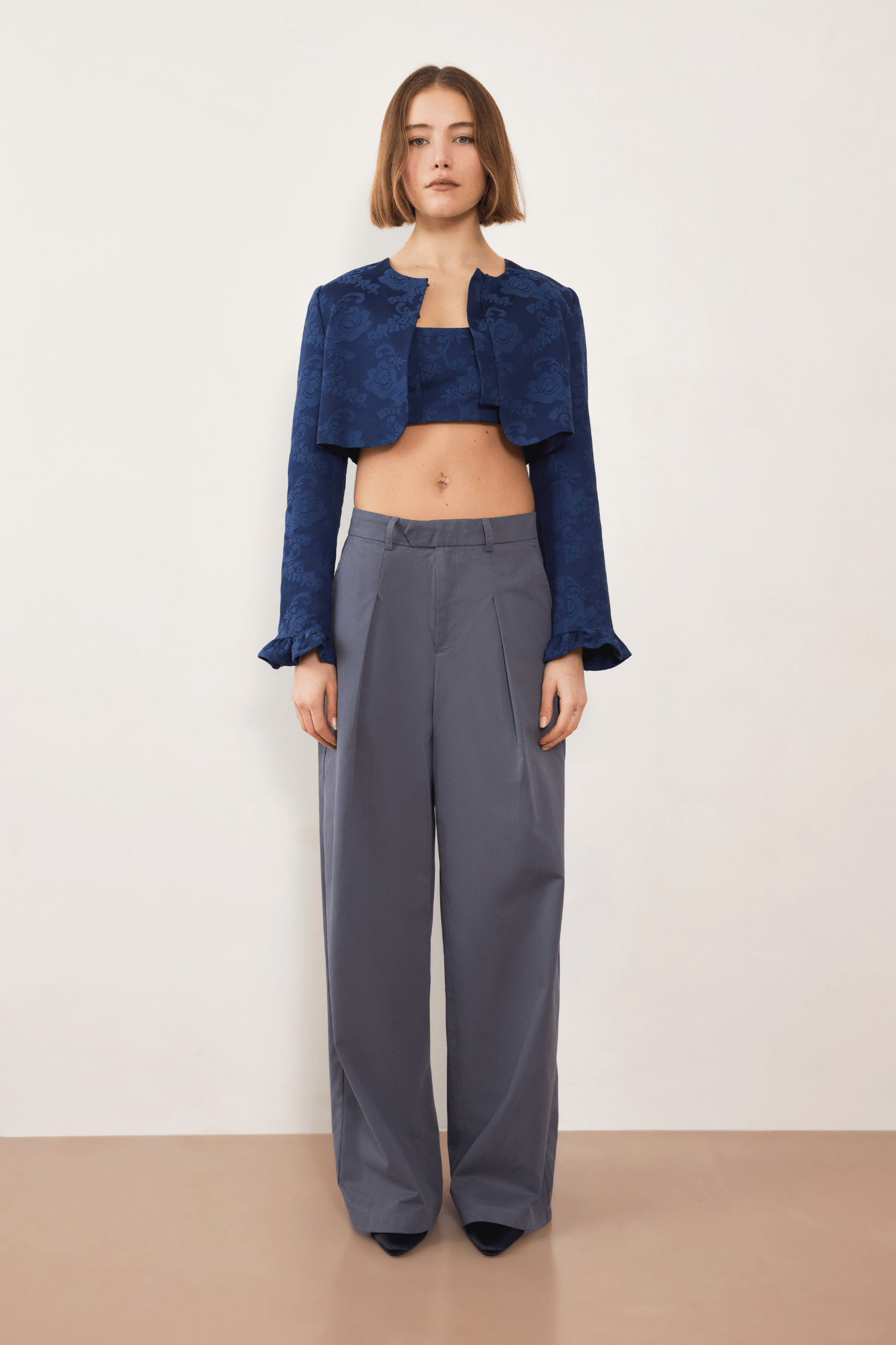 Esme Jacquard Bolero - Navy