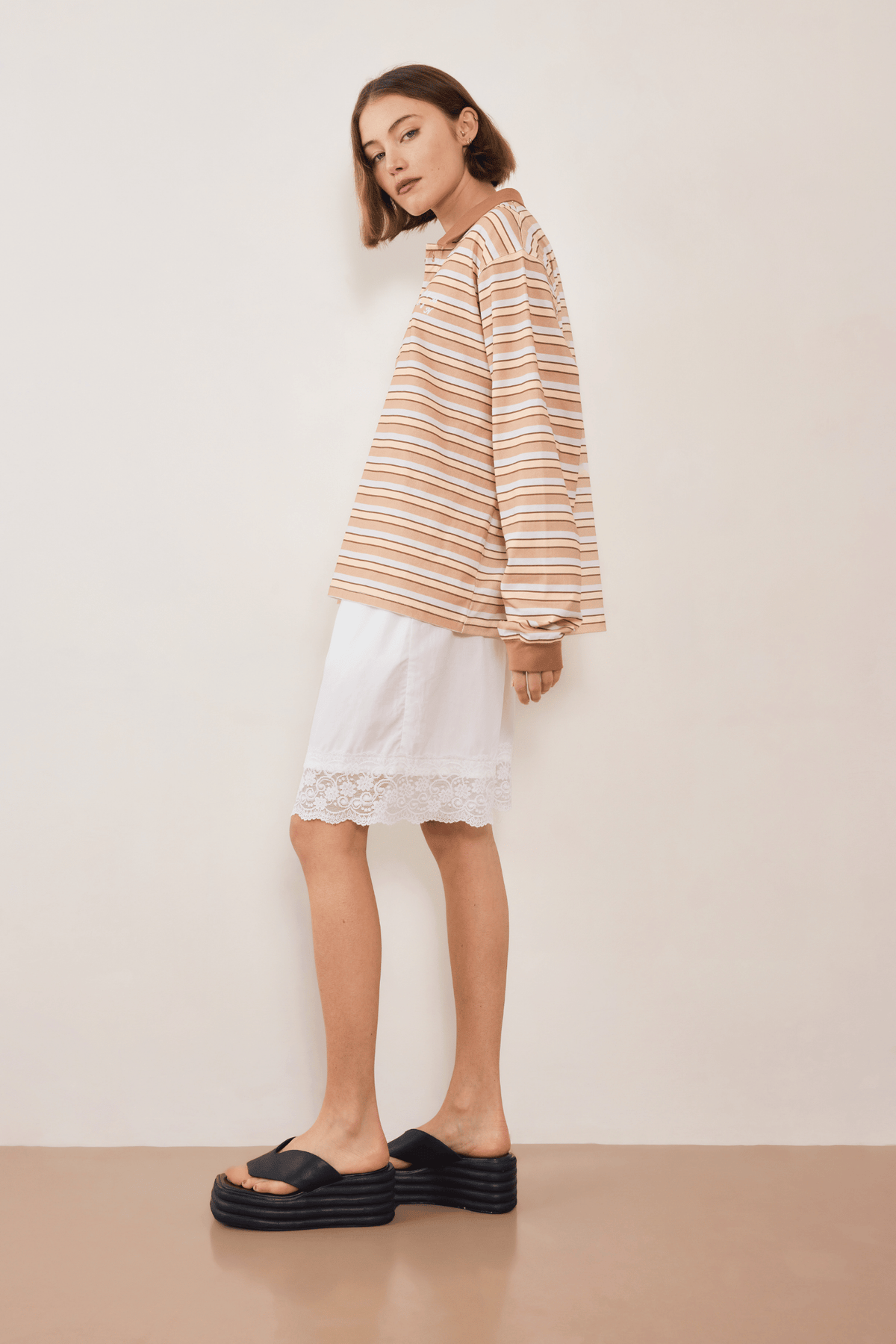 Common Polo - Muted Sunset Stripe