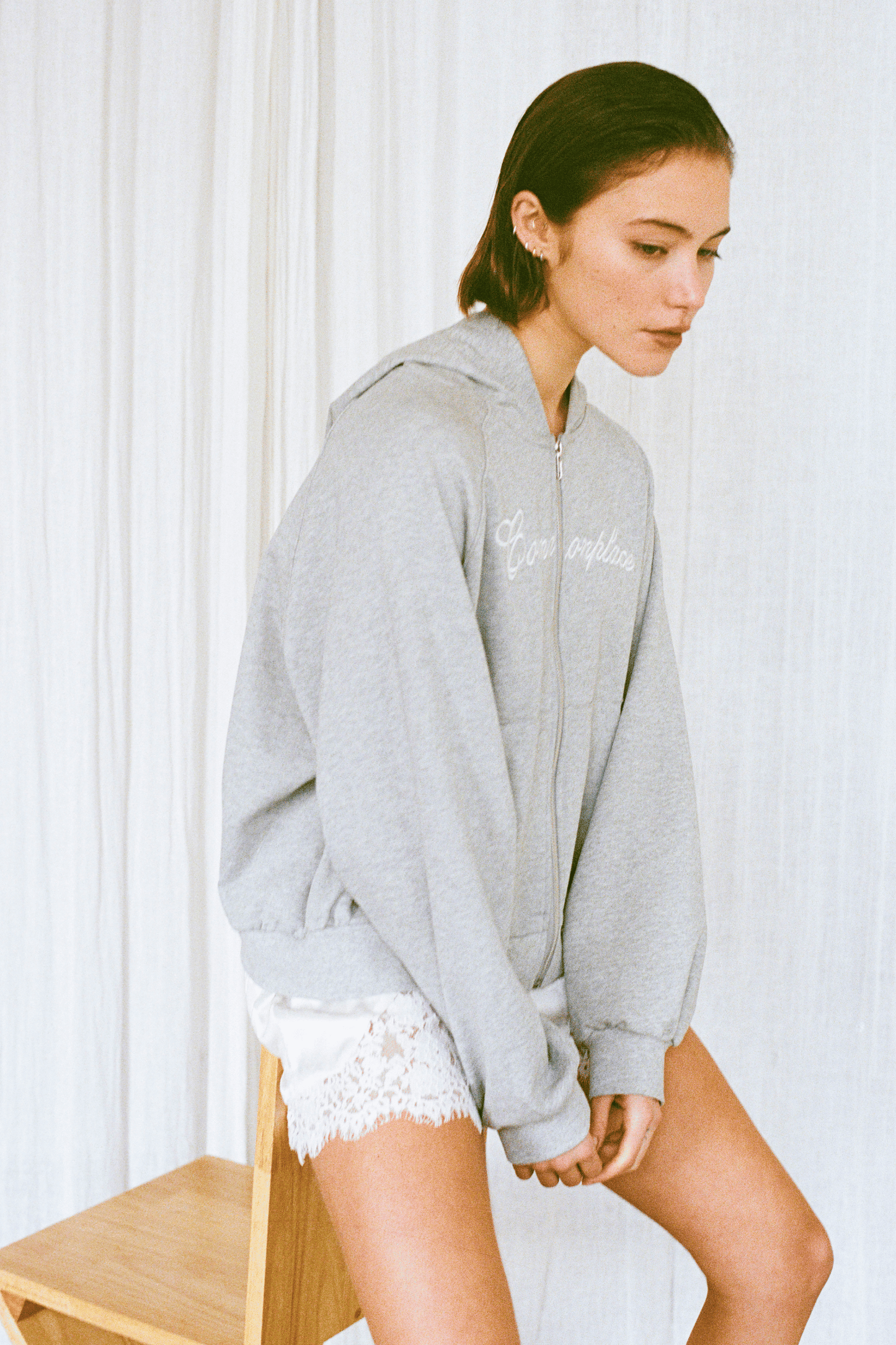 Ralph Zip Up Hoodie - Grey Marle