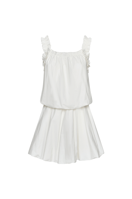 Dorian Frill Cotton Mini - White