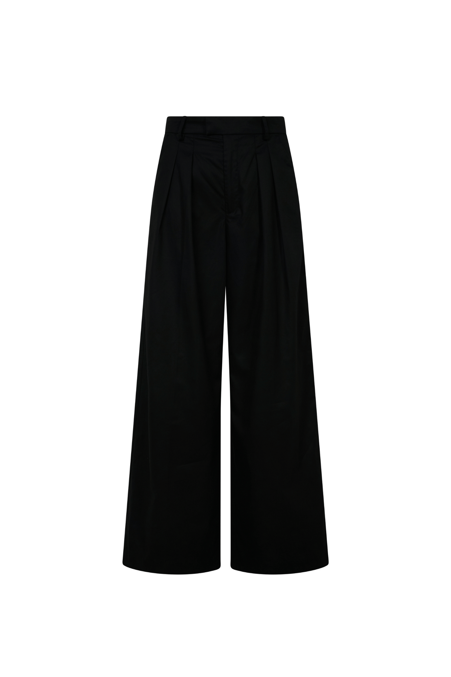 Pleated Front Trouser - Black