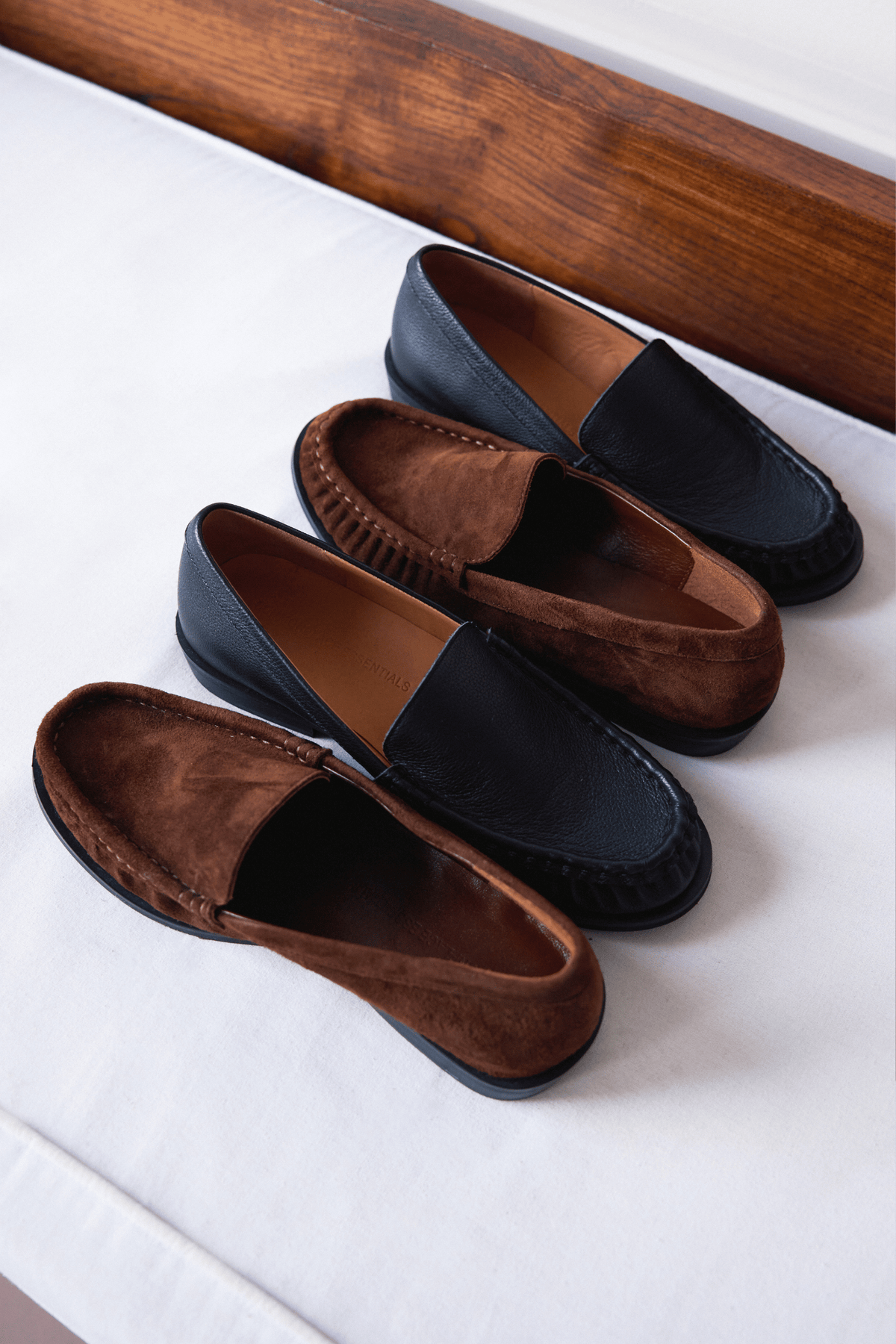 Terrace Ruched Flat Loafer - Black