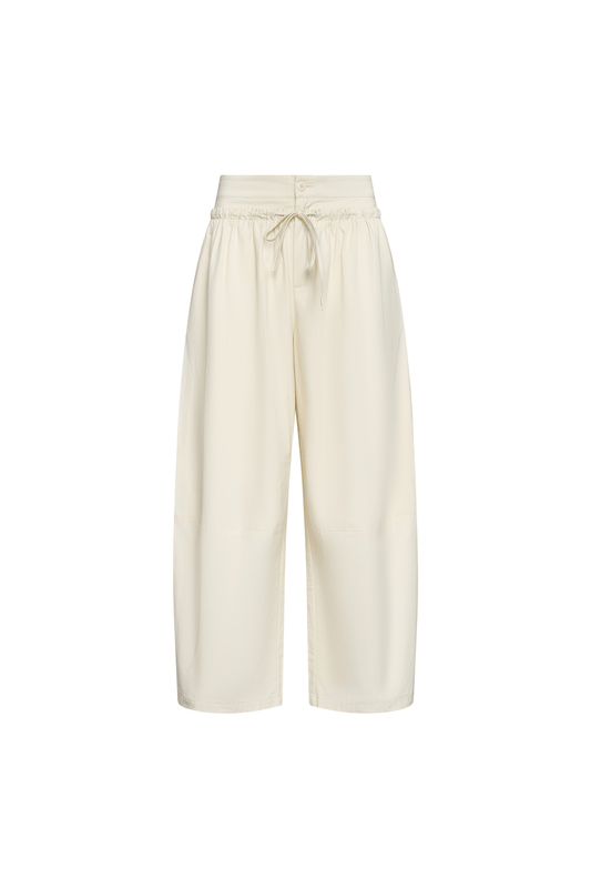 Boundary Double Layer Barrel Pant - Cream