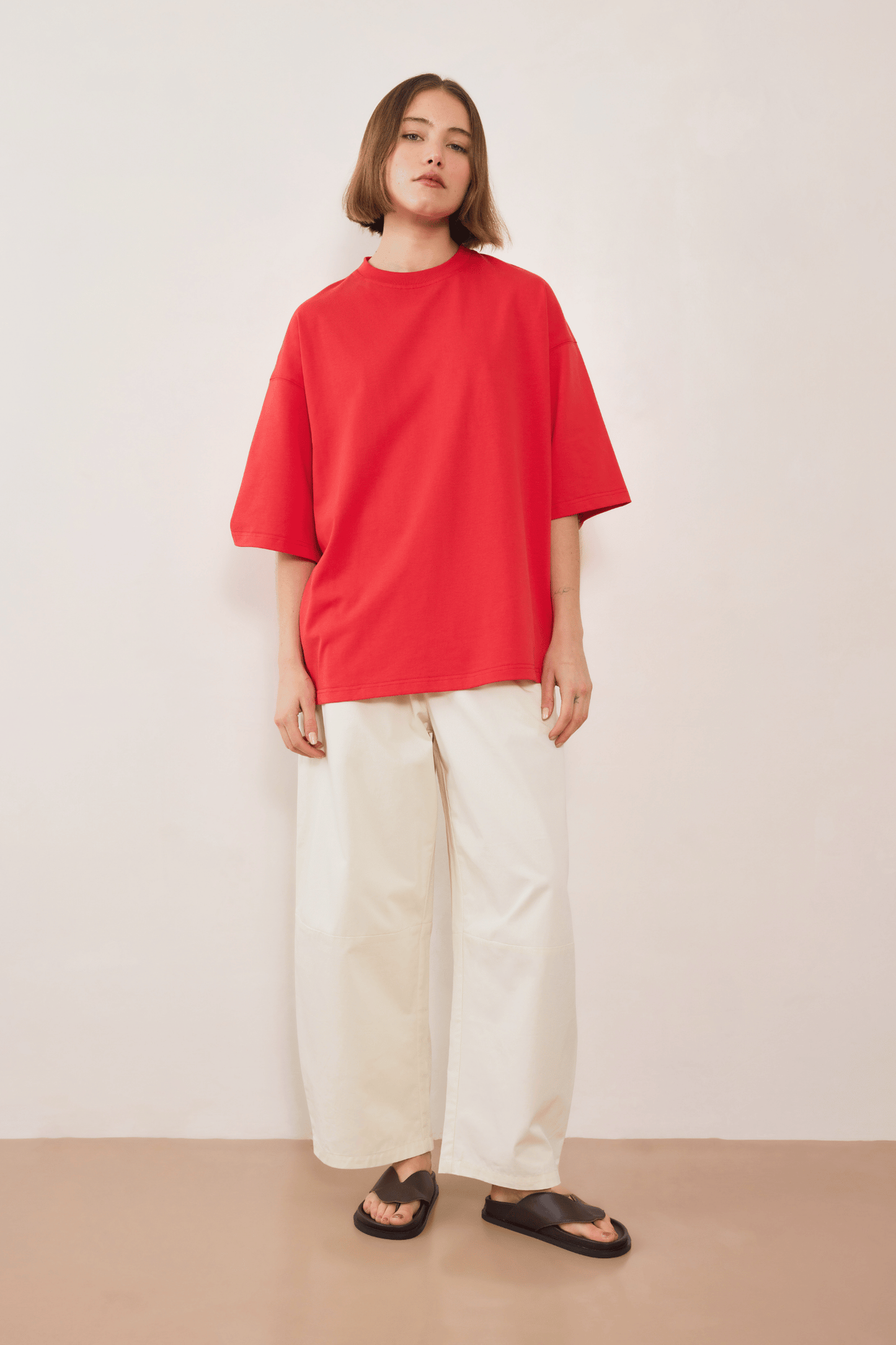 Boundary Double Layer Barrel Pant - Cream