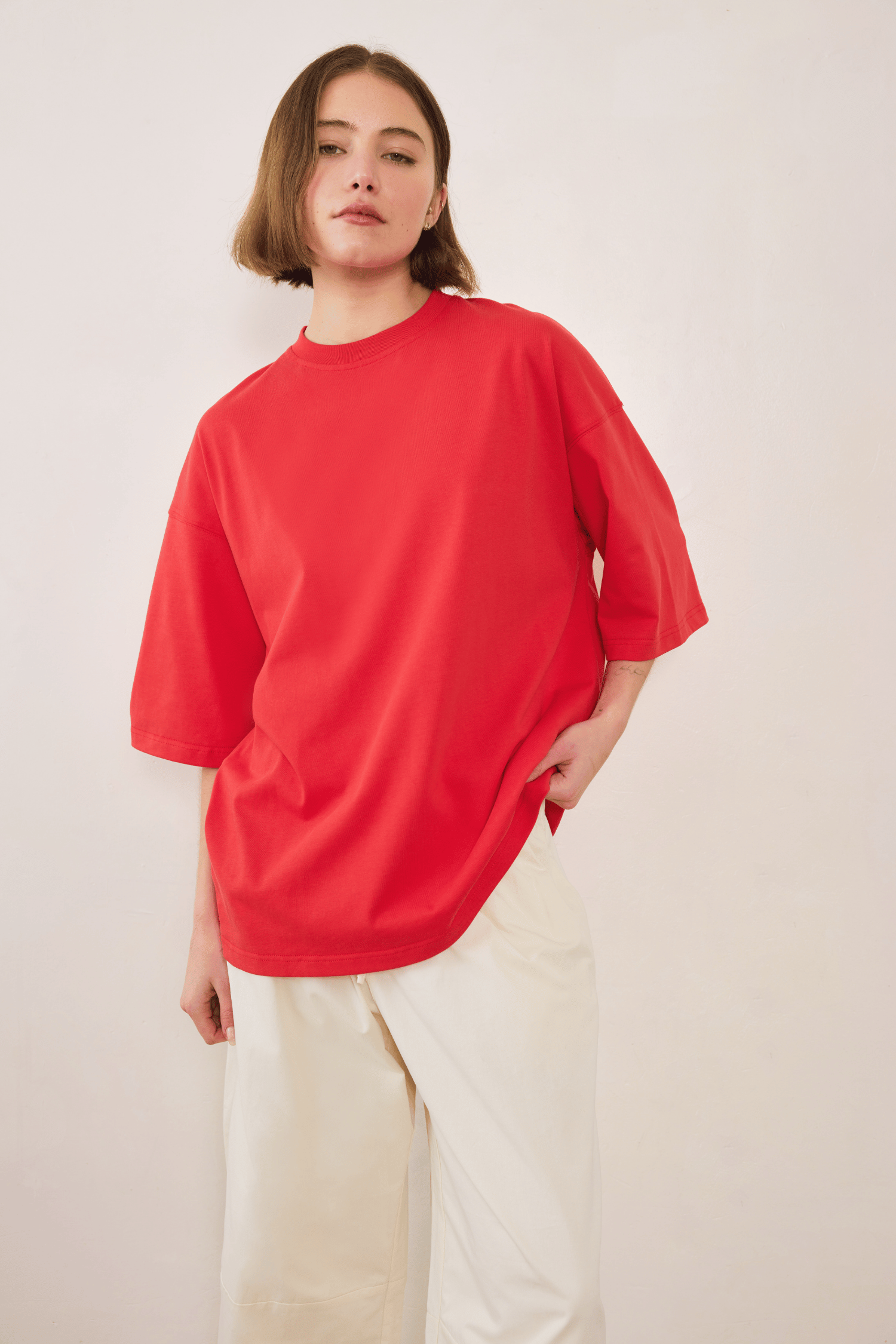 Boundary Double Layer Barrel Pant - Cream