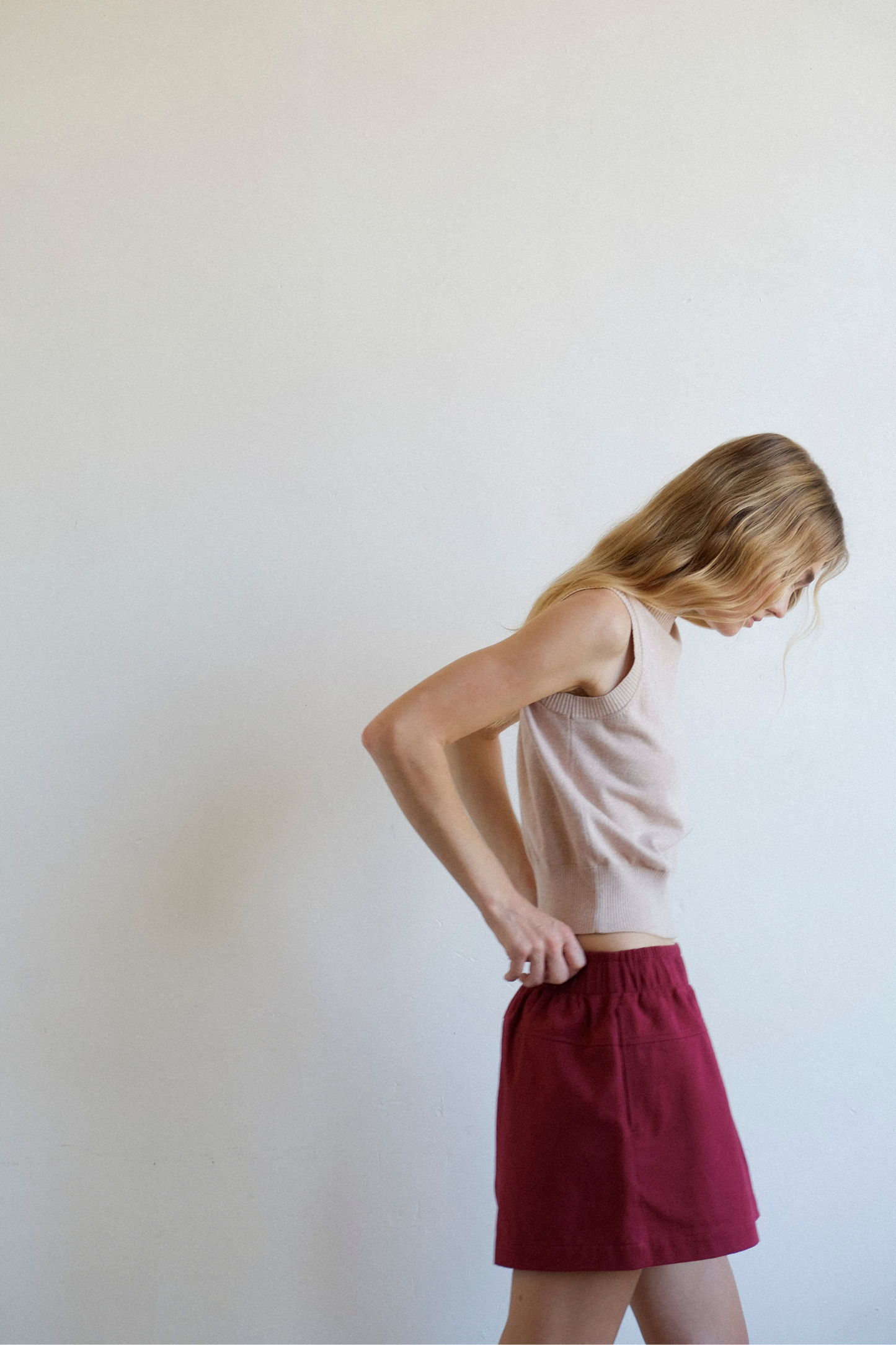 Whimsy Cotton Vest - Pink Beige