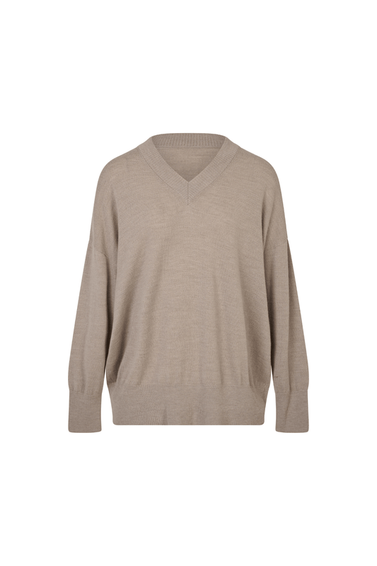Washington Merino V-Neck - Beige