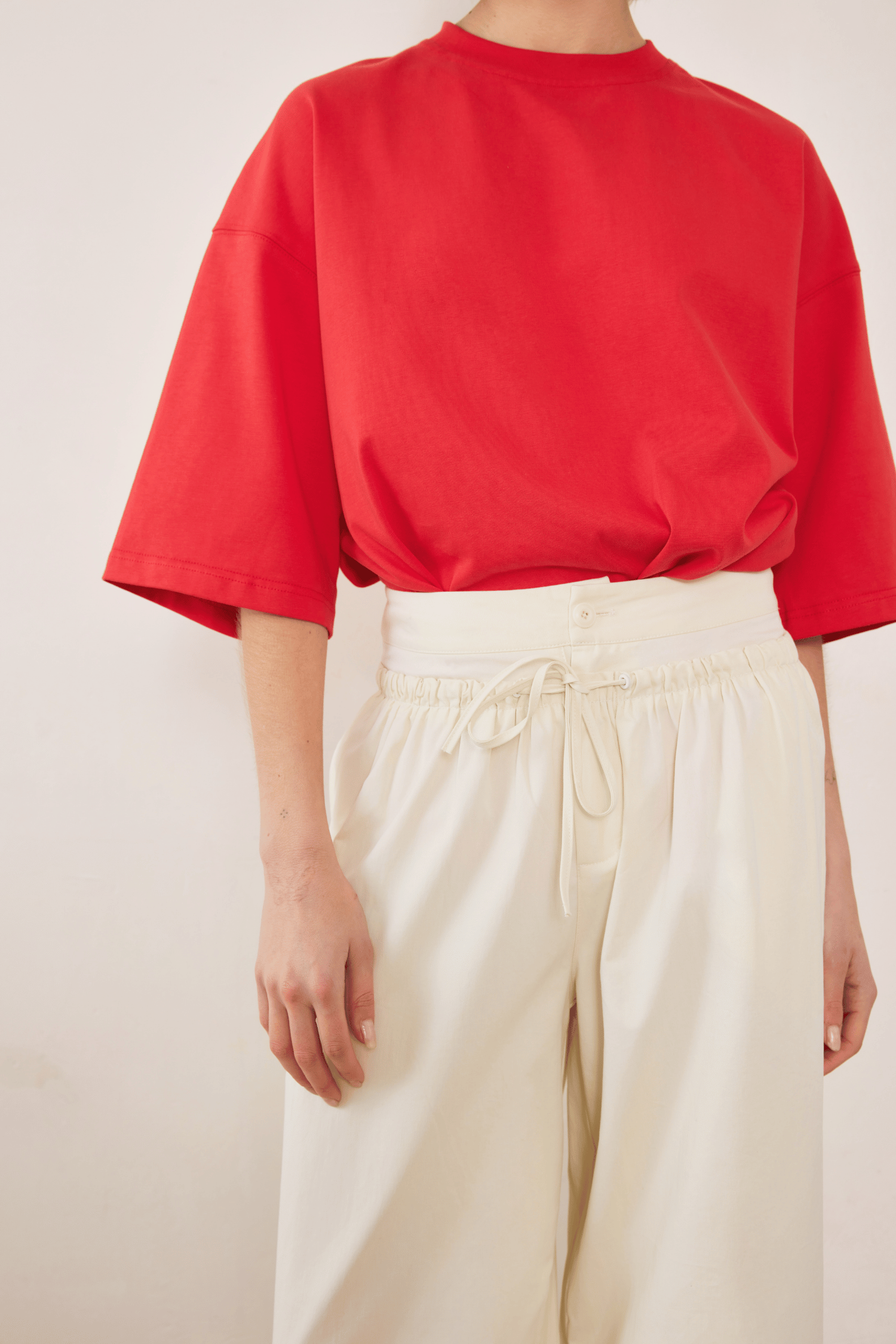 Boundary Double Layer Barrel Pant - Cream