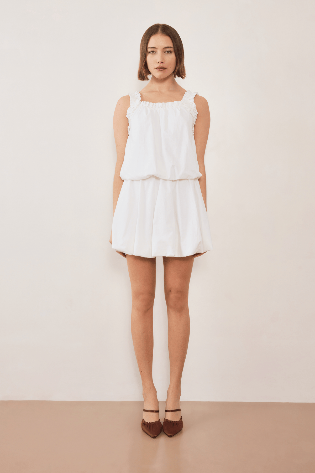 Dorian Frill Cotton Mini - White