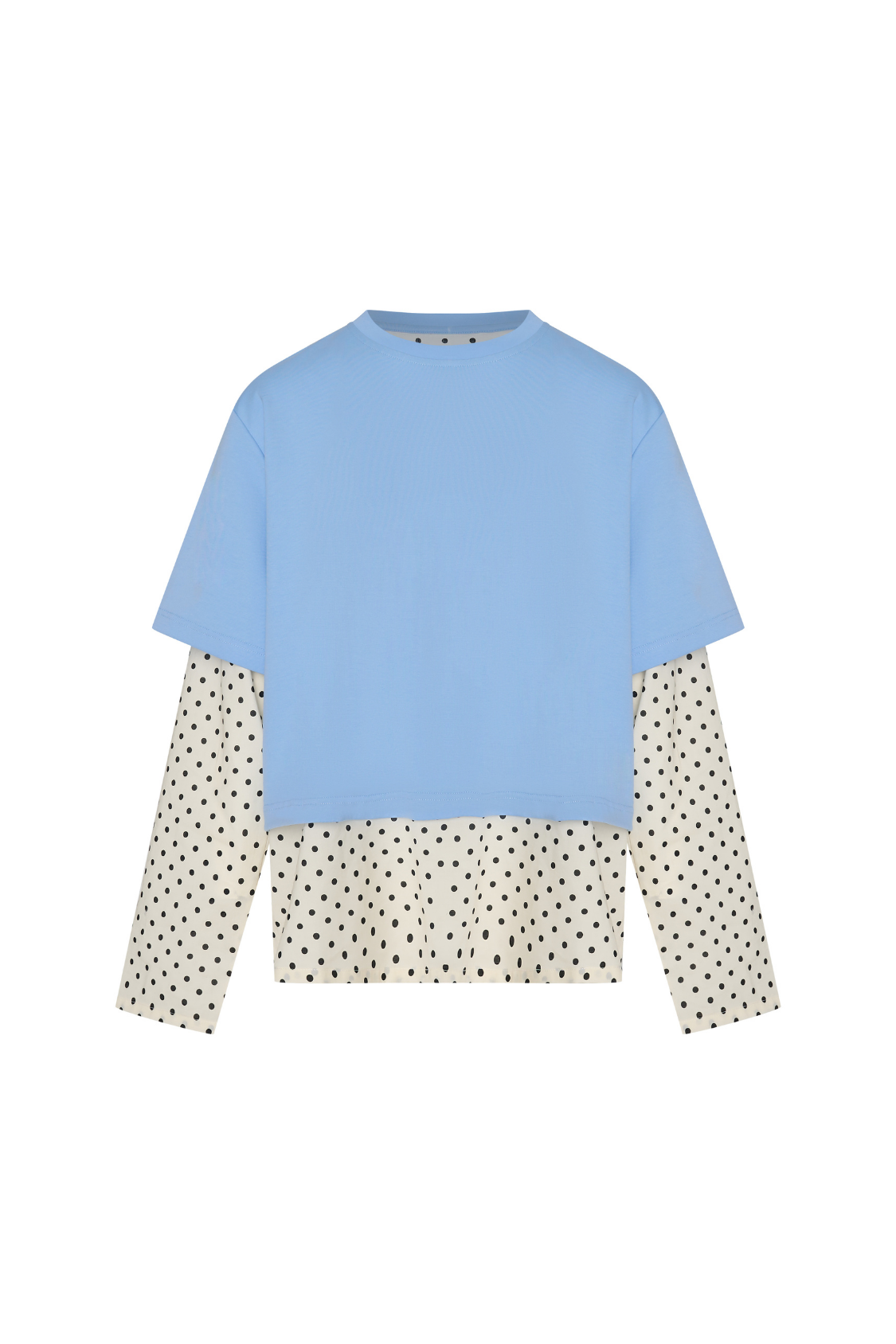 Blue Crush LS Tee - Light Blue / Polka Dot