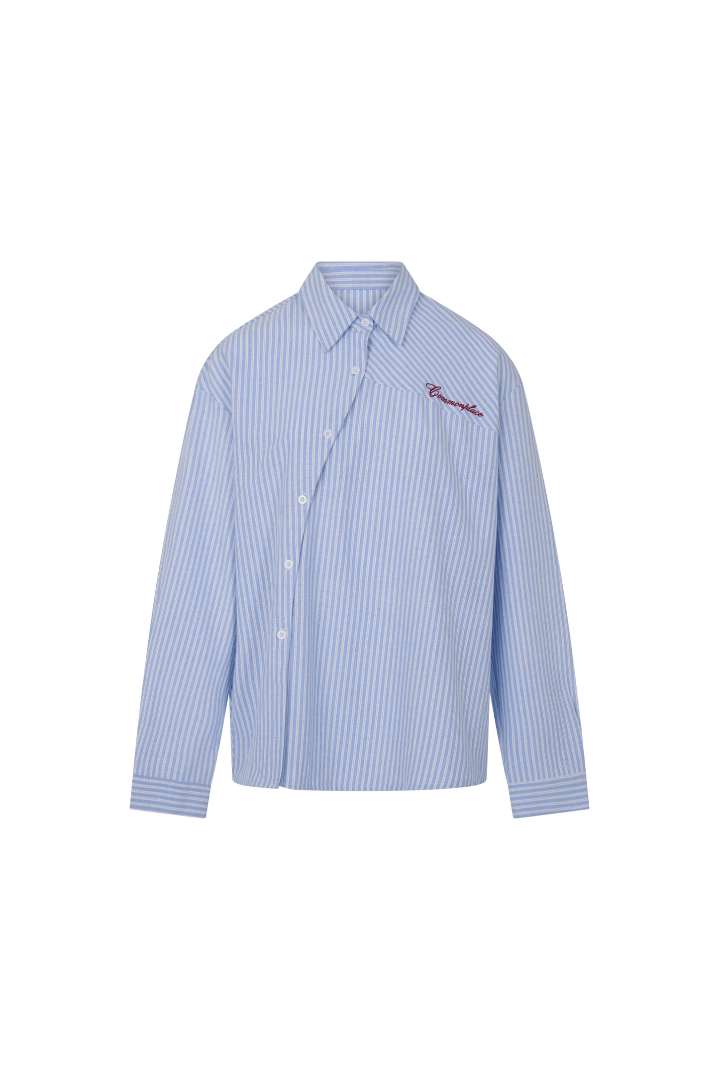 Cortez Shirt - Sky/Maroon Stripe
