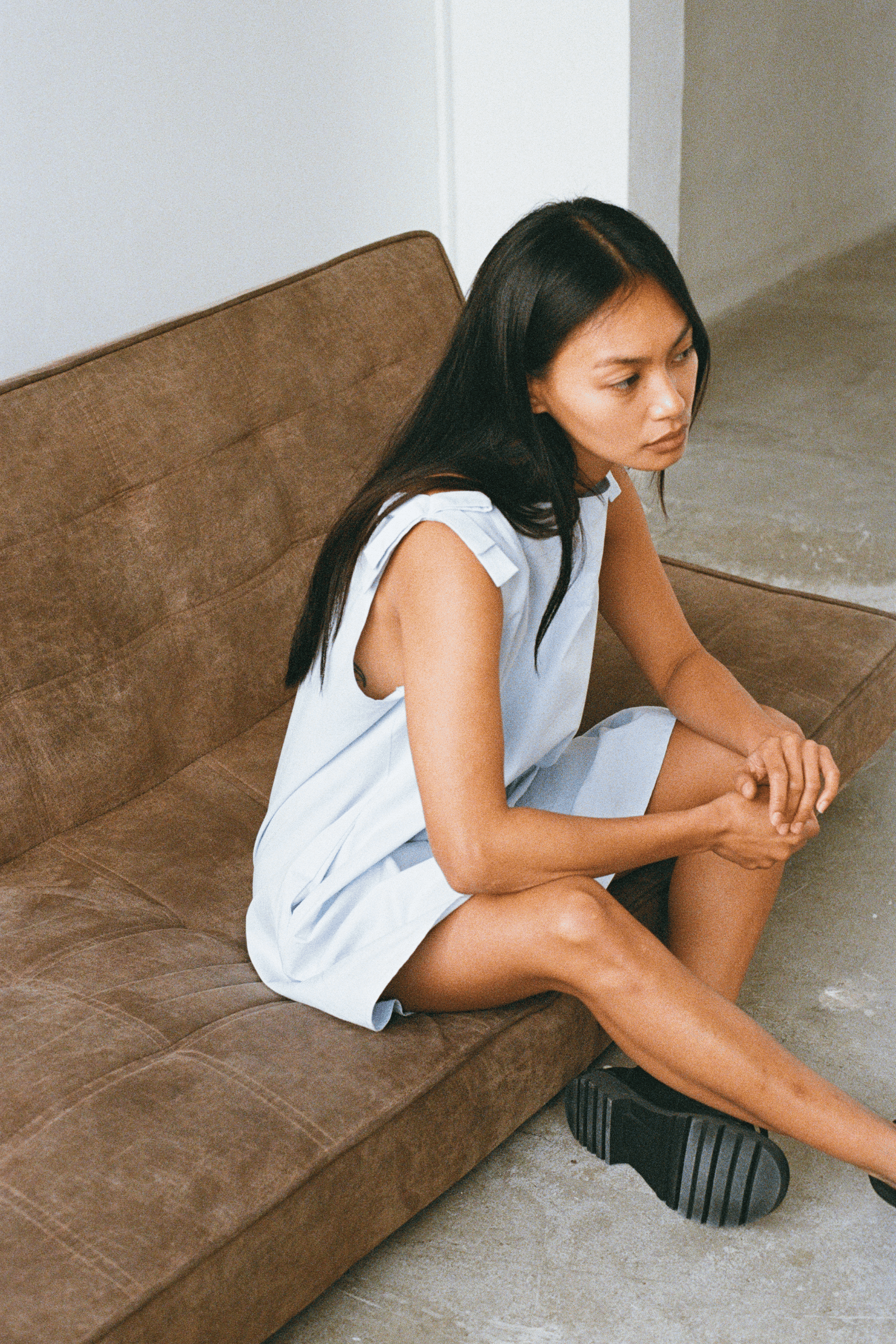 Margie Pinny Dress - Baby Blue
