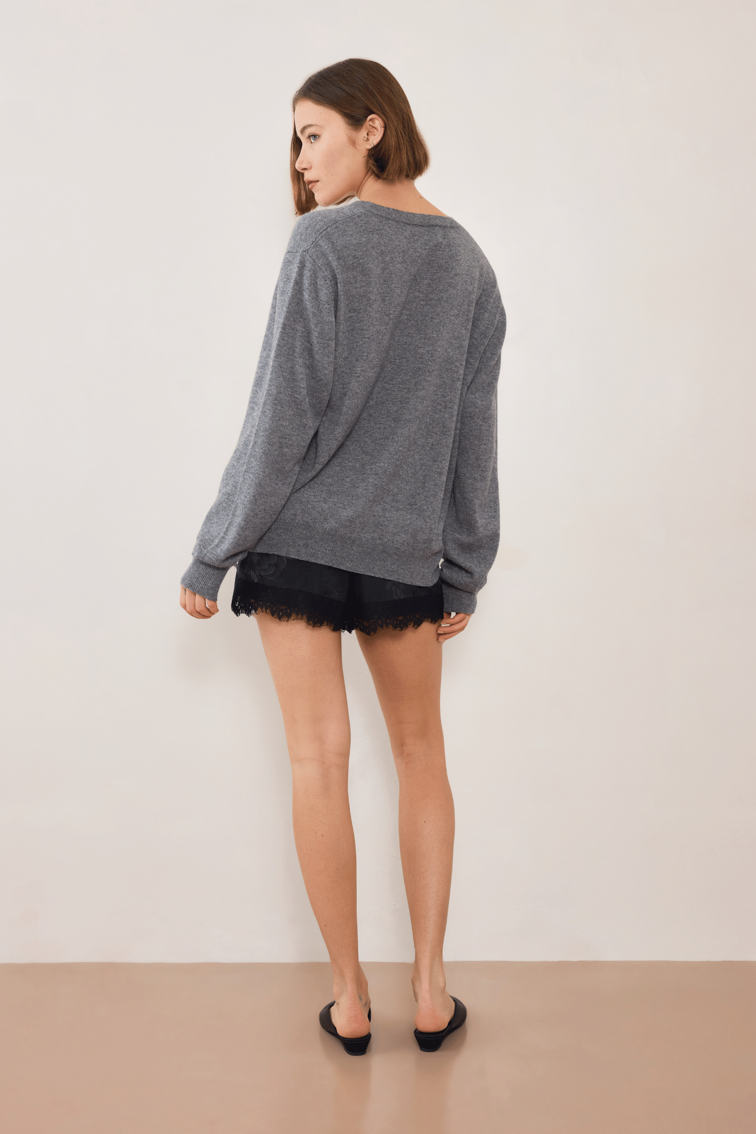Sible Cashmere V-Neck - Grey