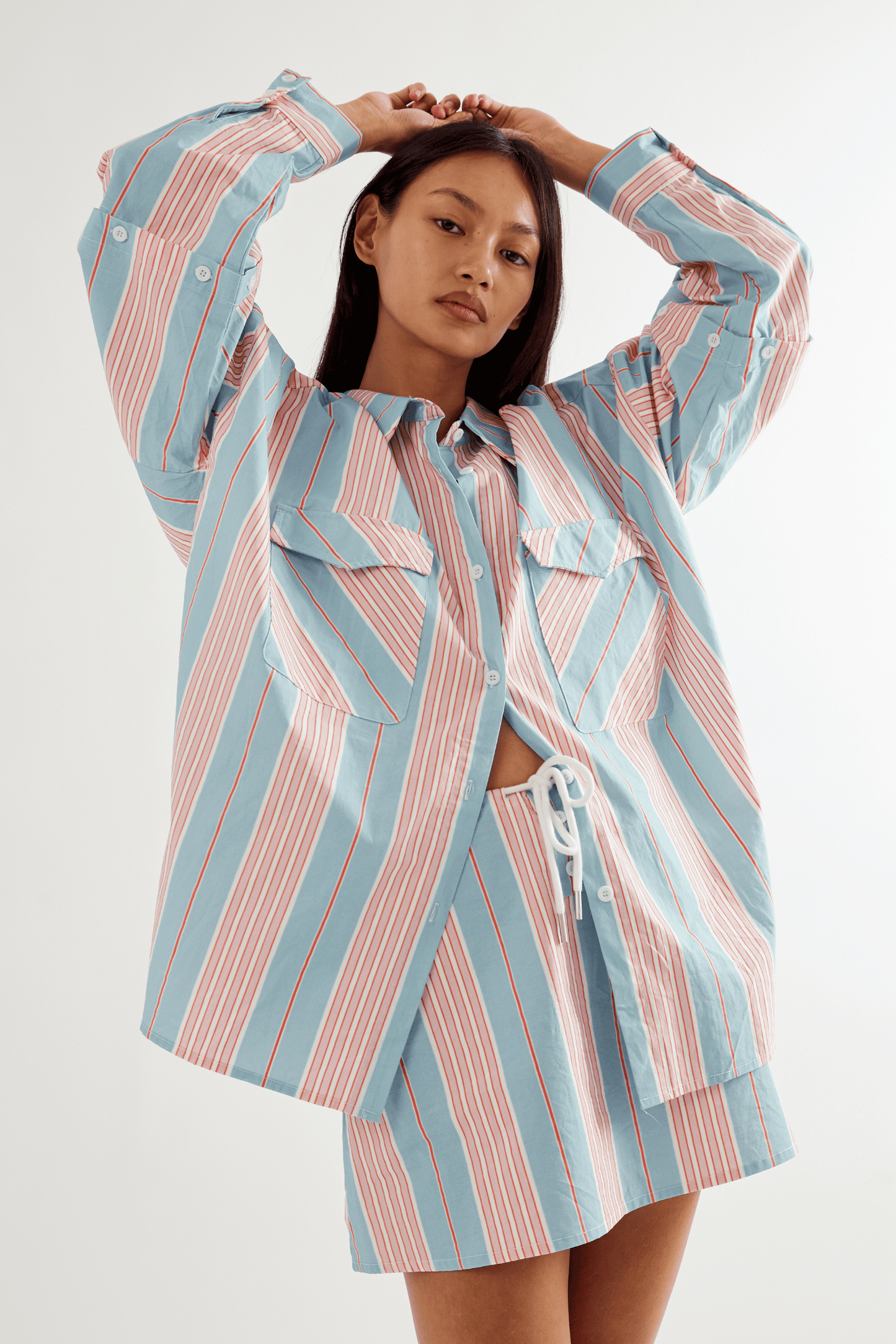 Eastern Skirt - Baby Blue/Pink
