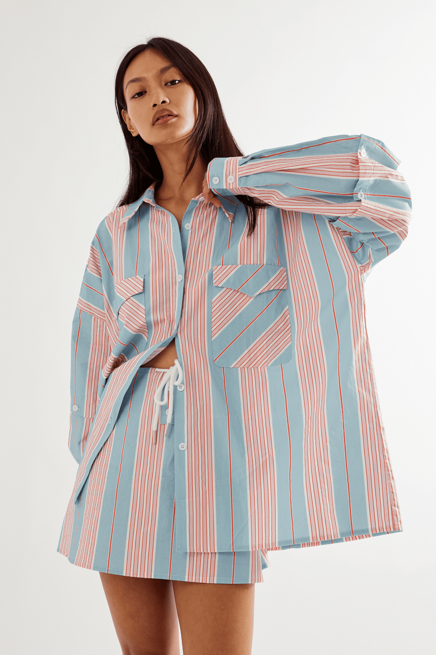 Eastern Skirt - Baby Blue/Pink