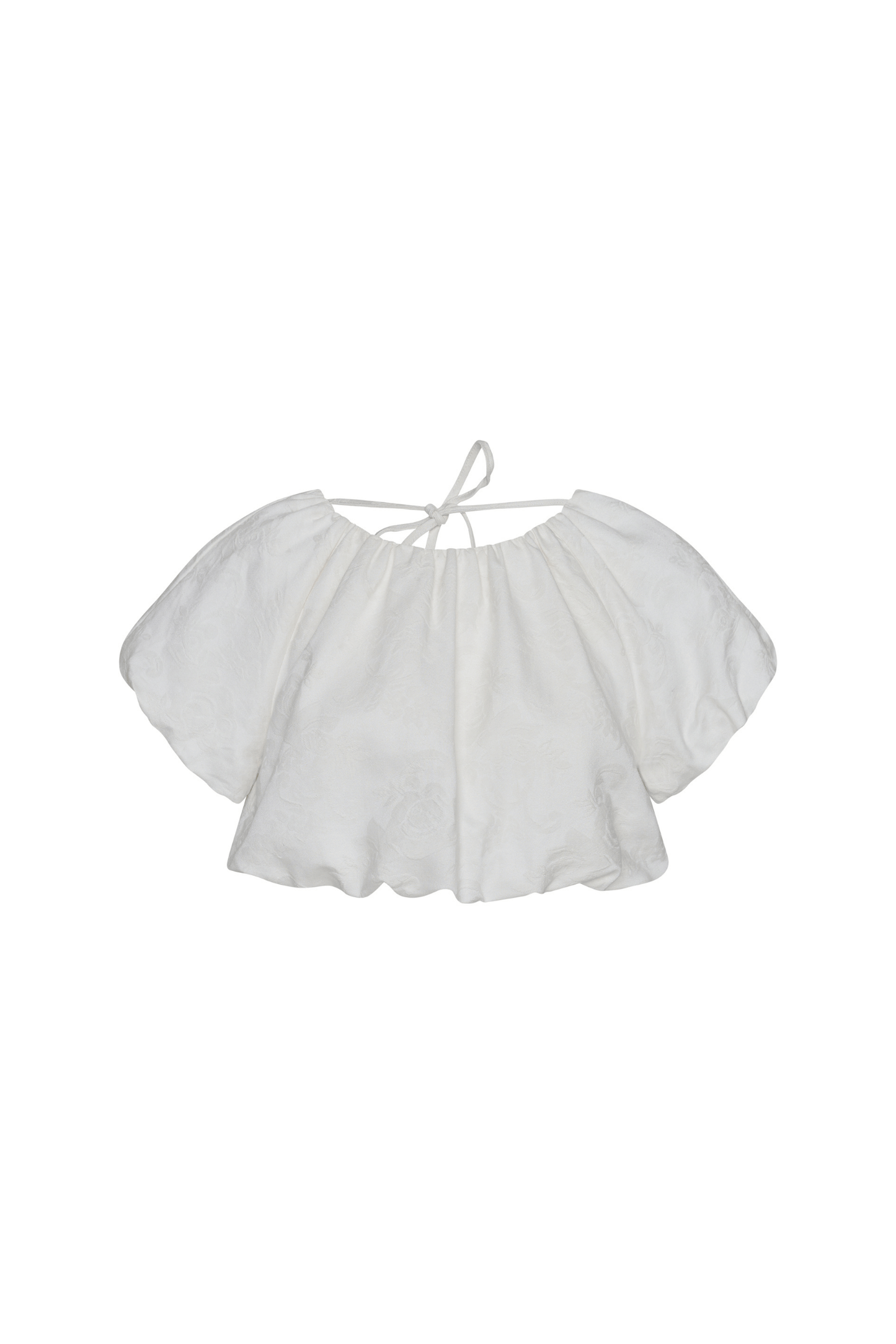 Esme Jacquard Puff Crop - Cream