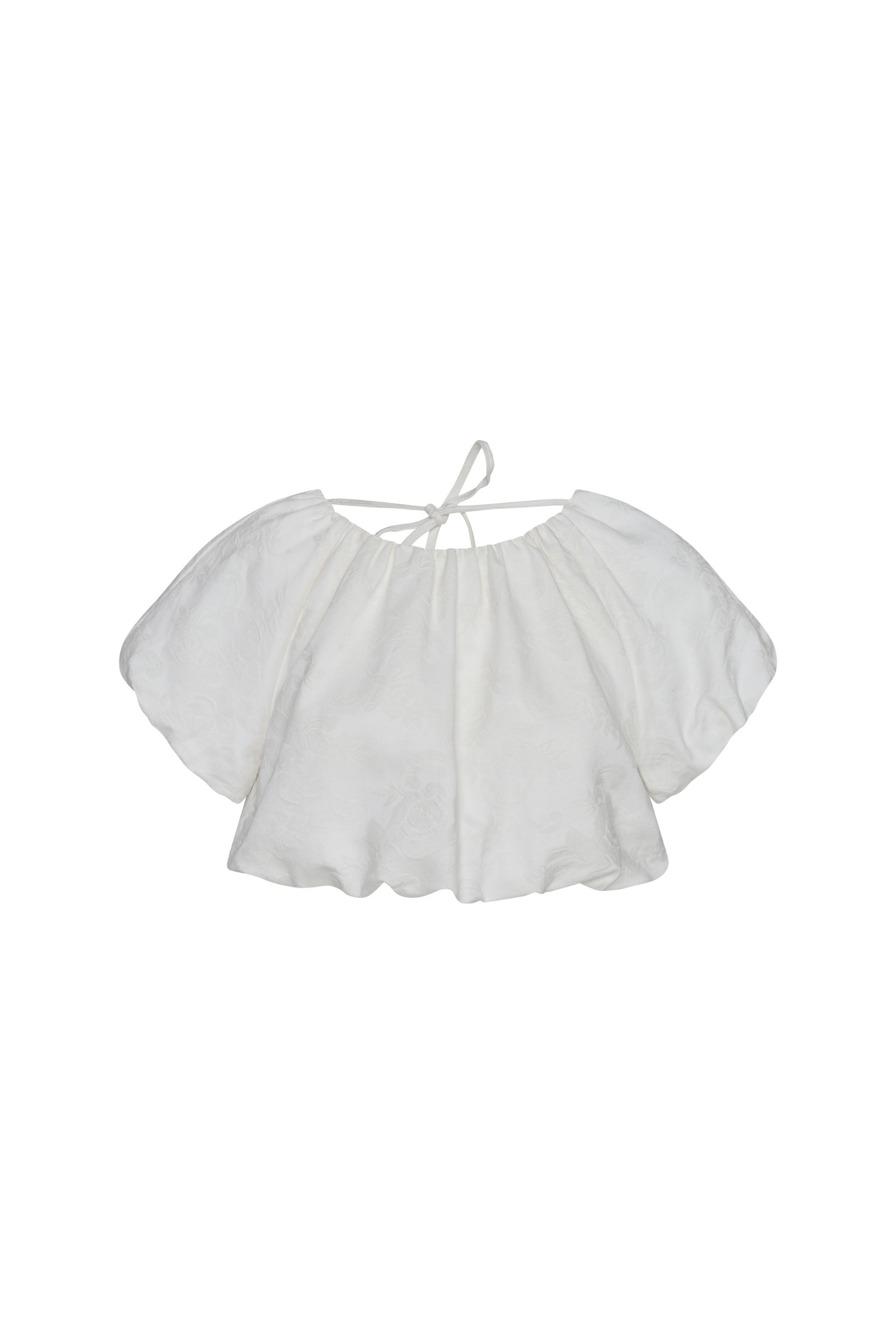 Esme Jacquard Puff Crop - Cream