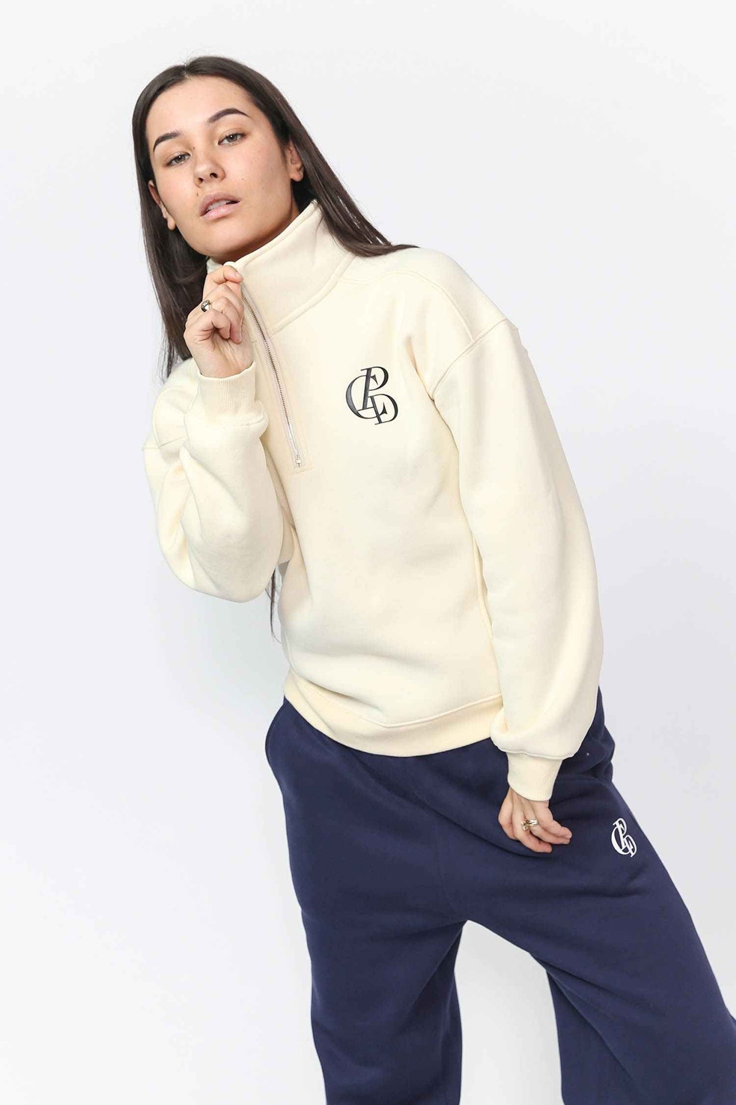 Cotton Zip - Cream