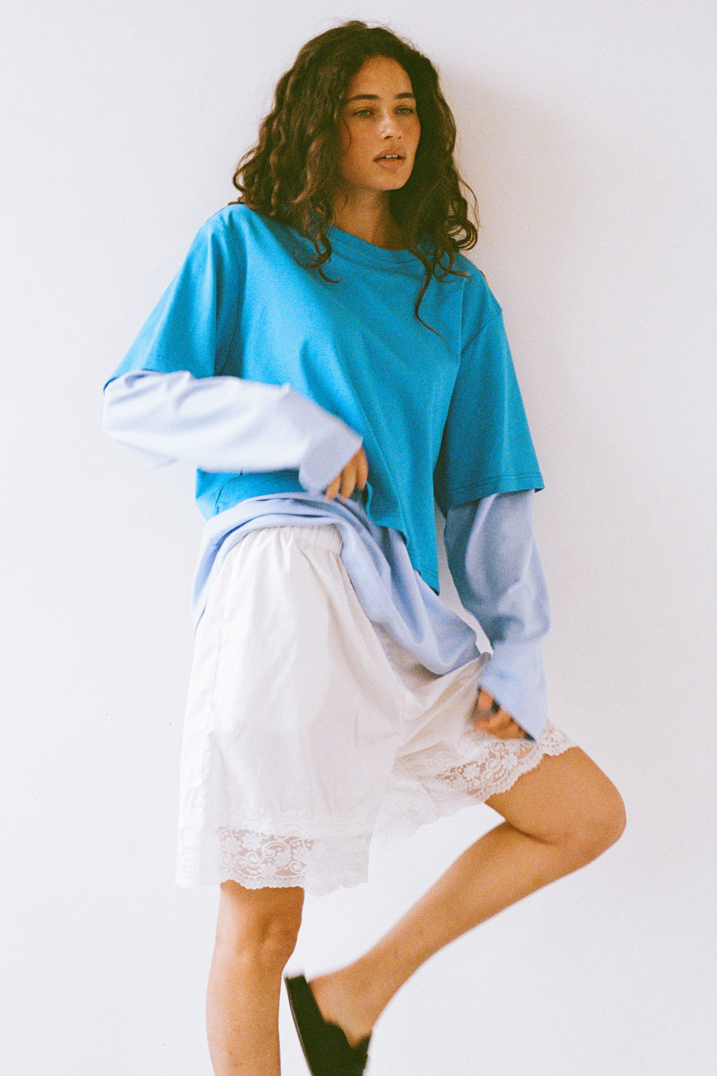 Blue Crush LS Tee - Bright Blue