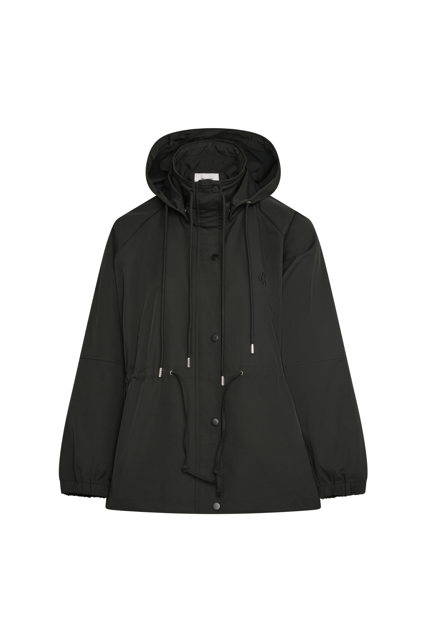 Pull In Nylon Windbreaker - Black