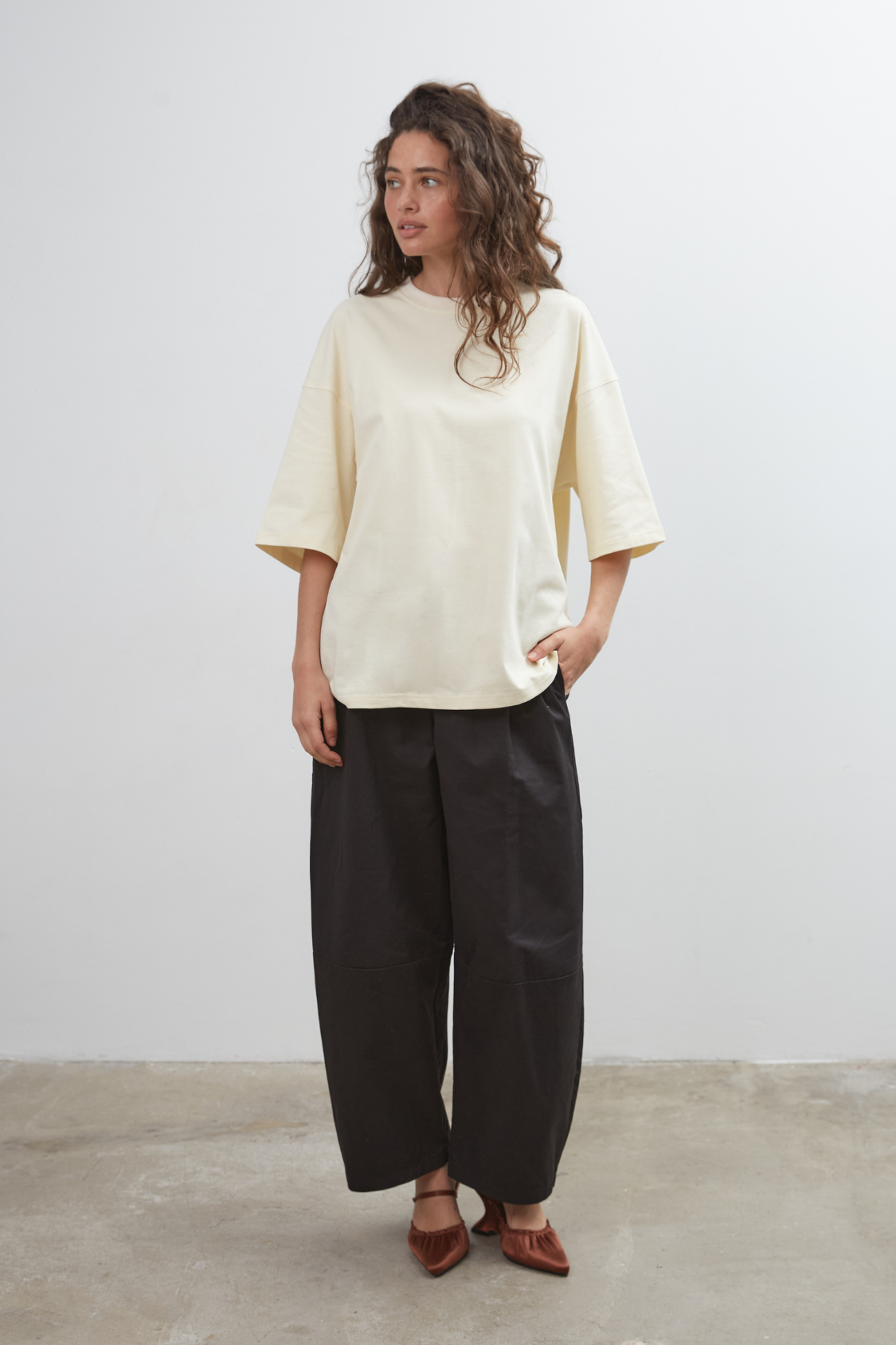 Boundary Double Layer Barrel Pant - Black