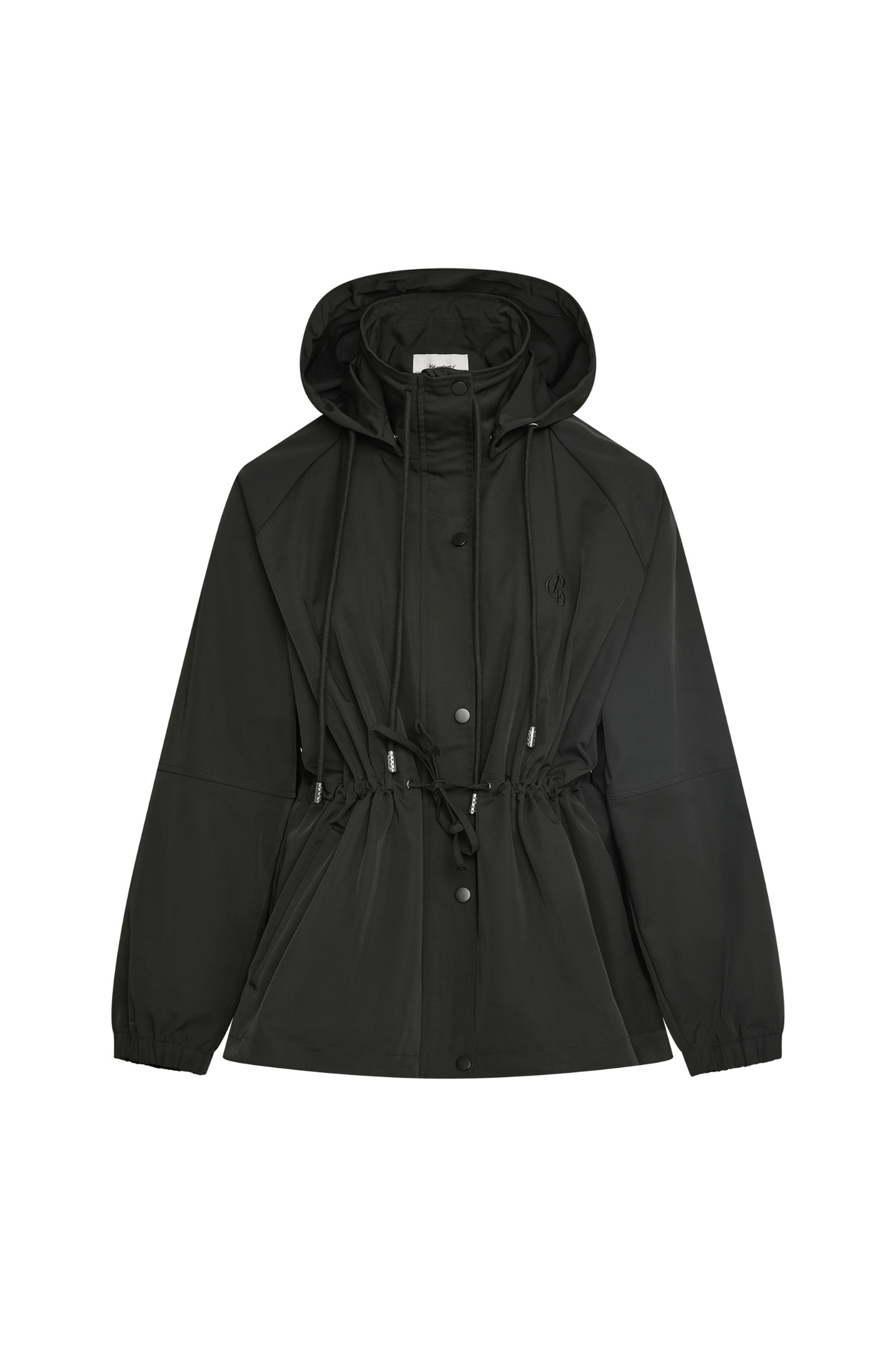 Pull In Nylon Windbreaker - Black