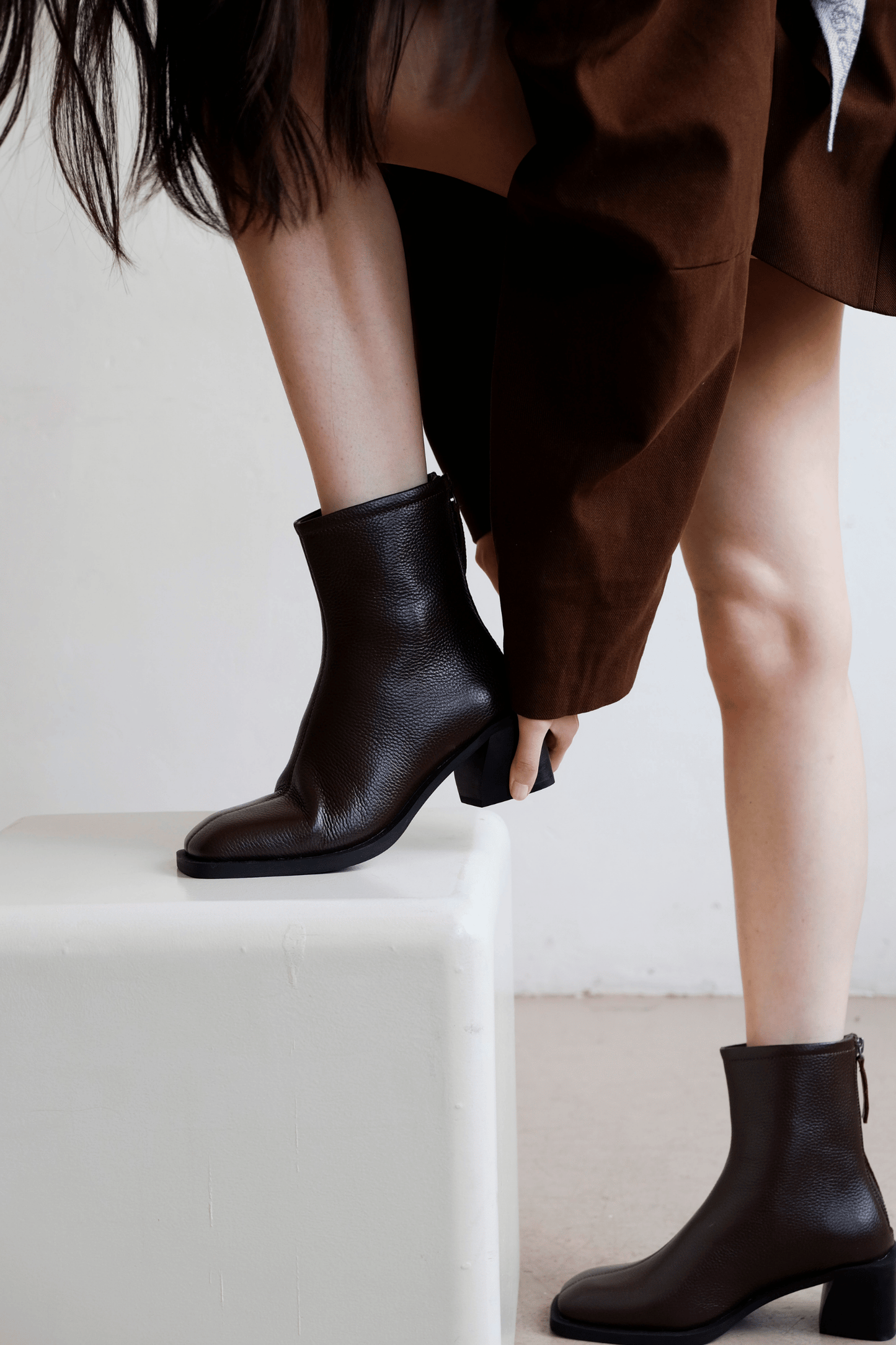 Brooklyn Square Toe Boot - Brown