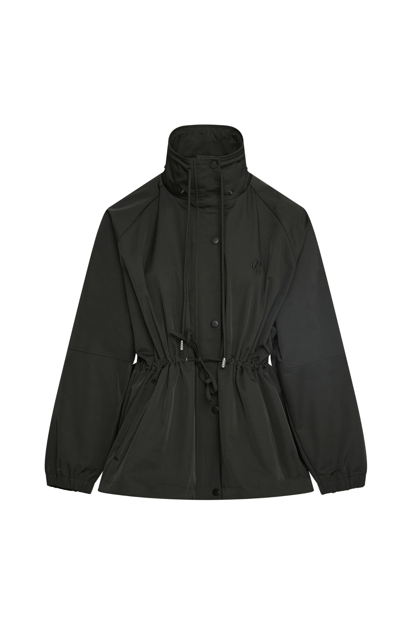 Pull In Nylon Windbreaker - Black