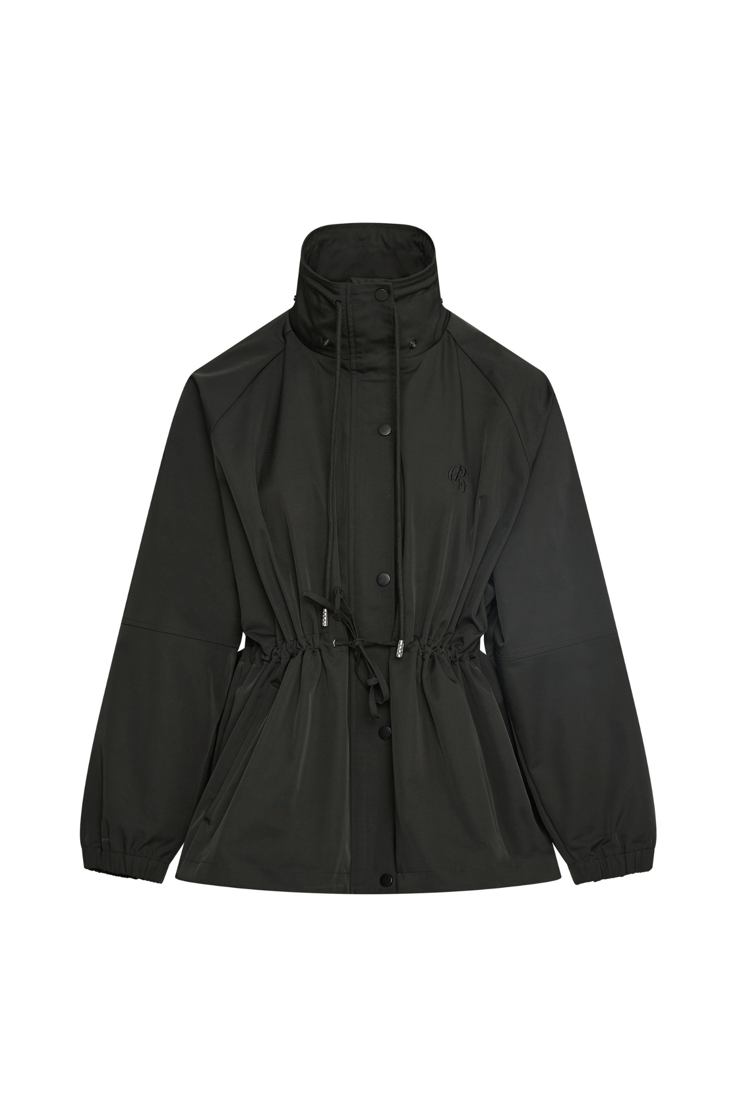 Pull In Nylon Windbreaker - Black