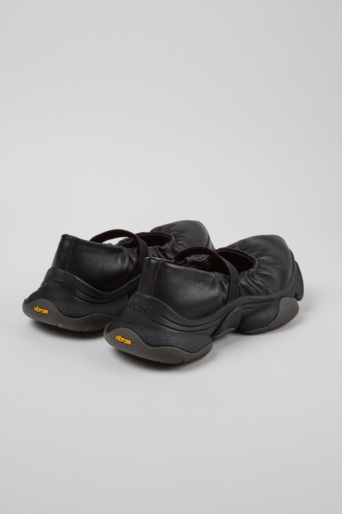 Karst 2 Black Leather Sneakers for Women - back view