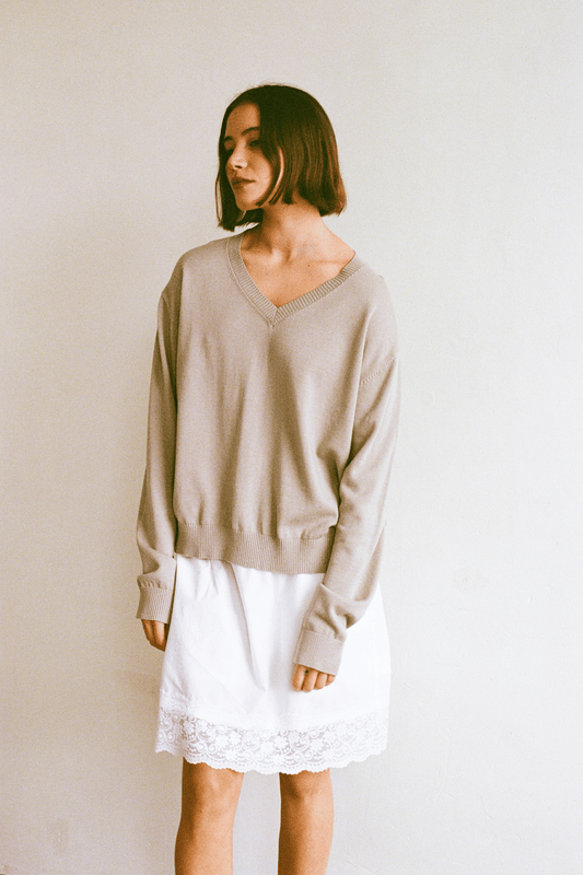 Studio Cotton V-Neck - Gauze